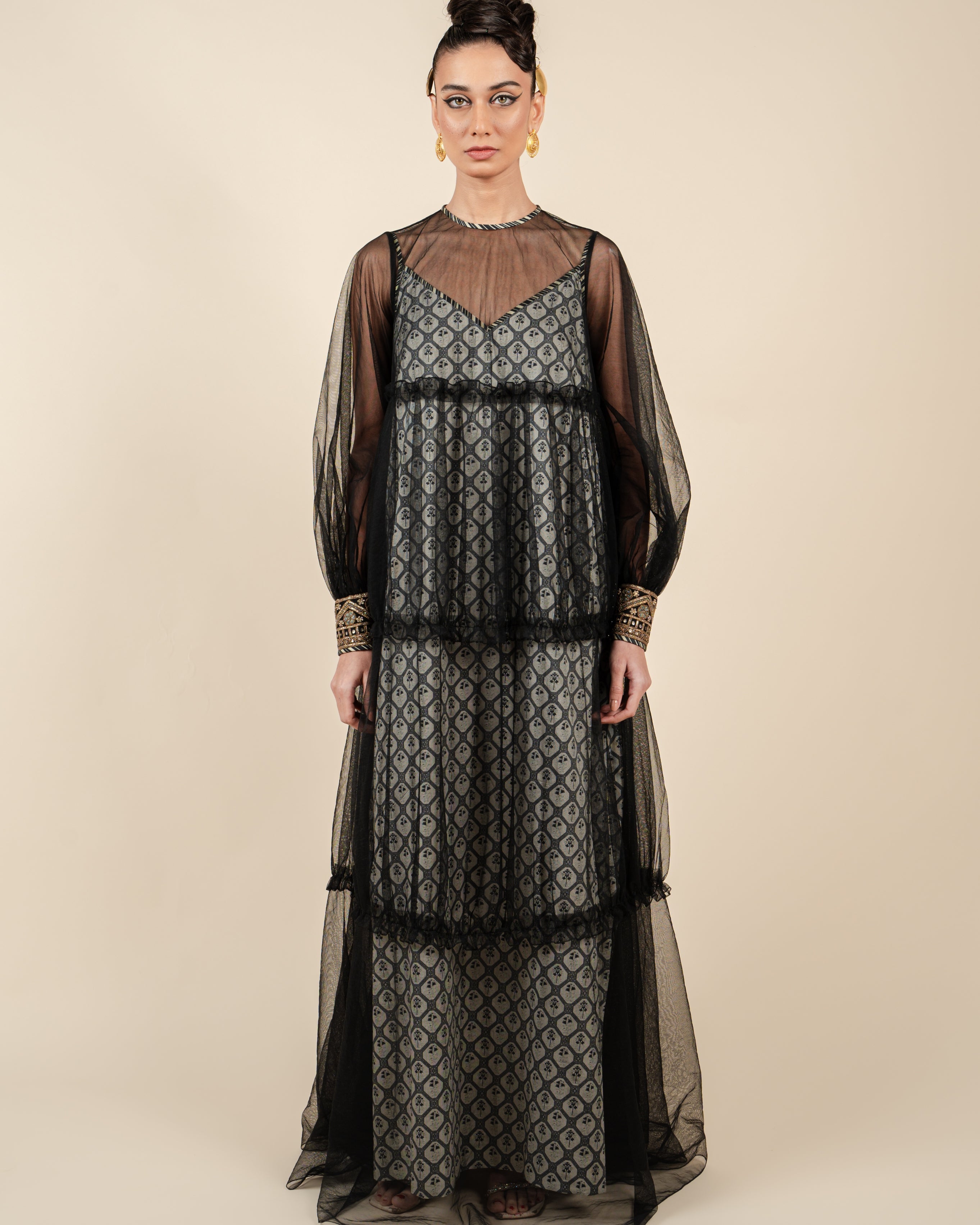 Black - Ivory Anarkali