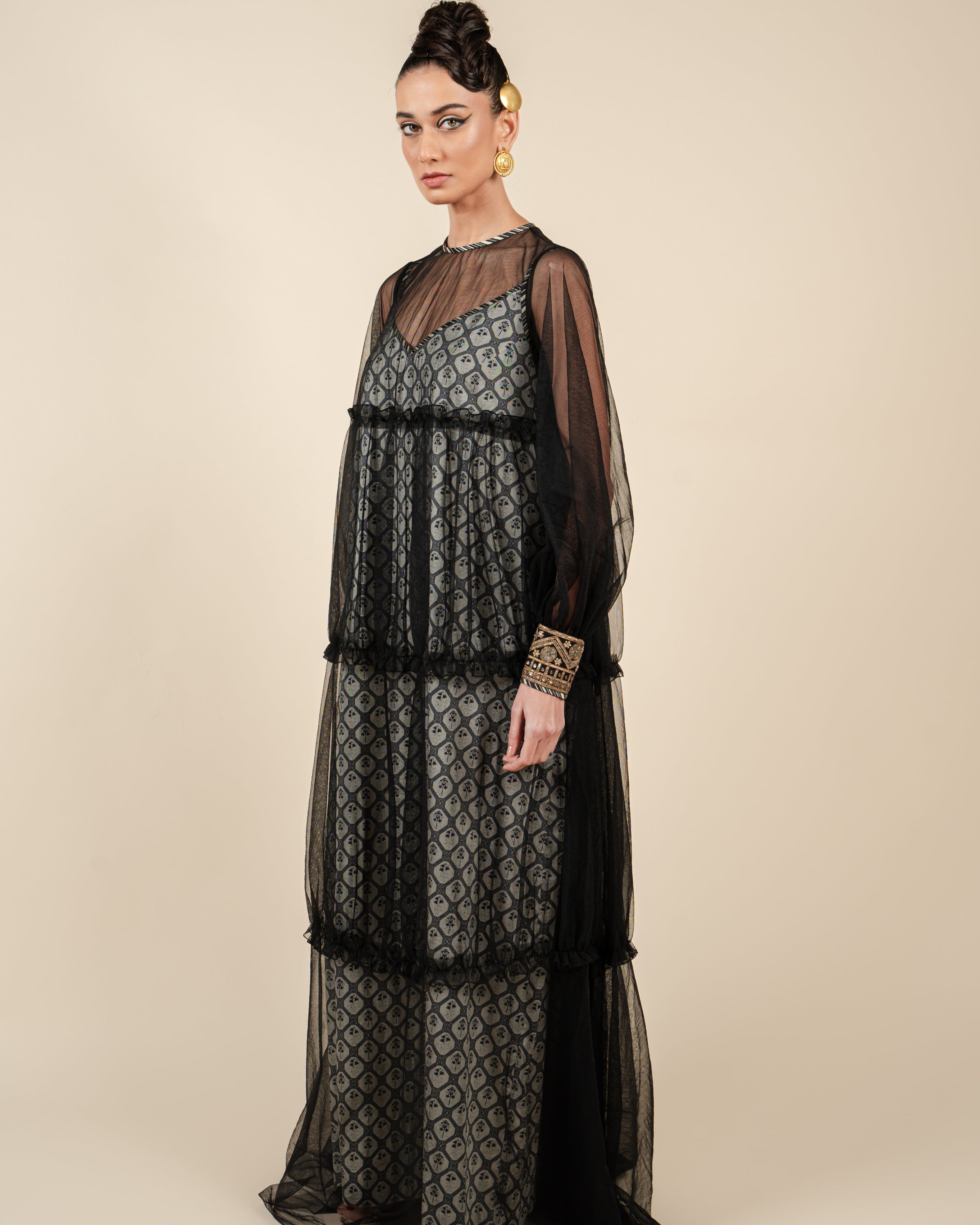 Black - Ivory Anarkali