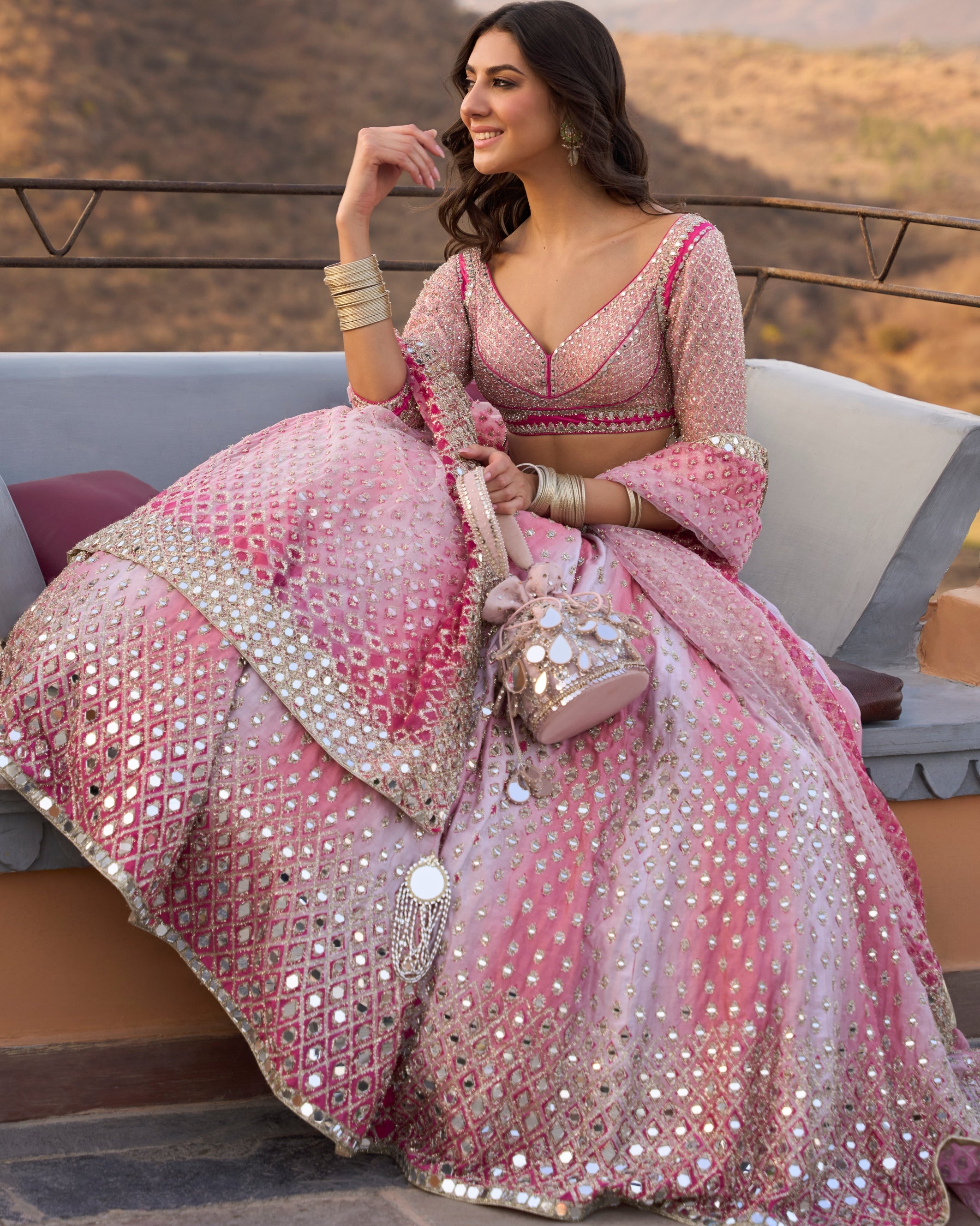 Pink Hues Printed Lehenga Set