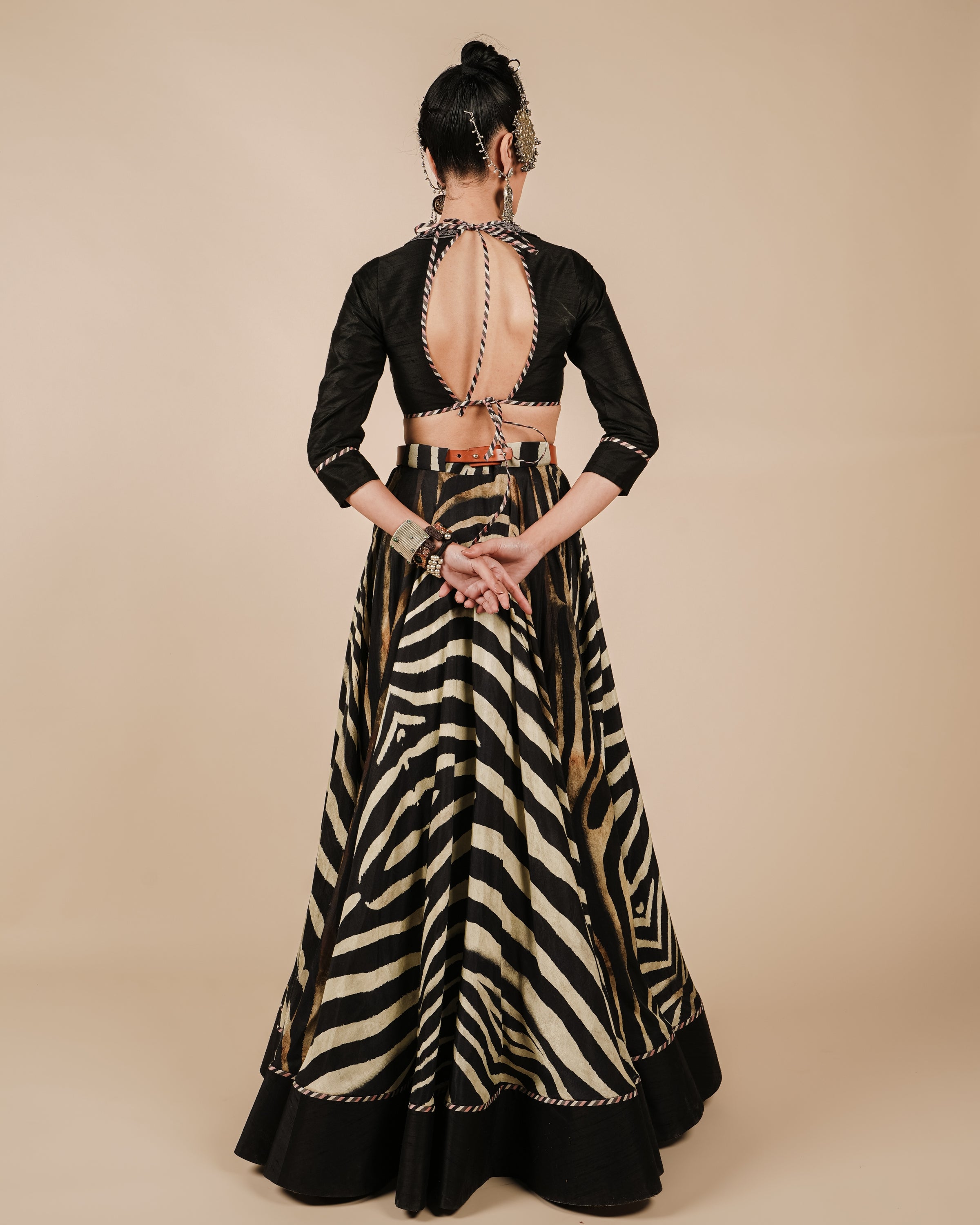 Zebra Print Skirt Set