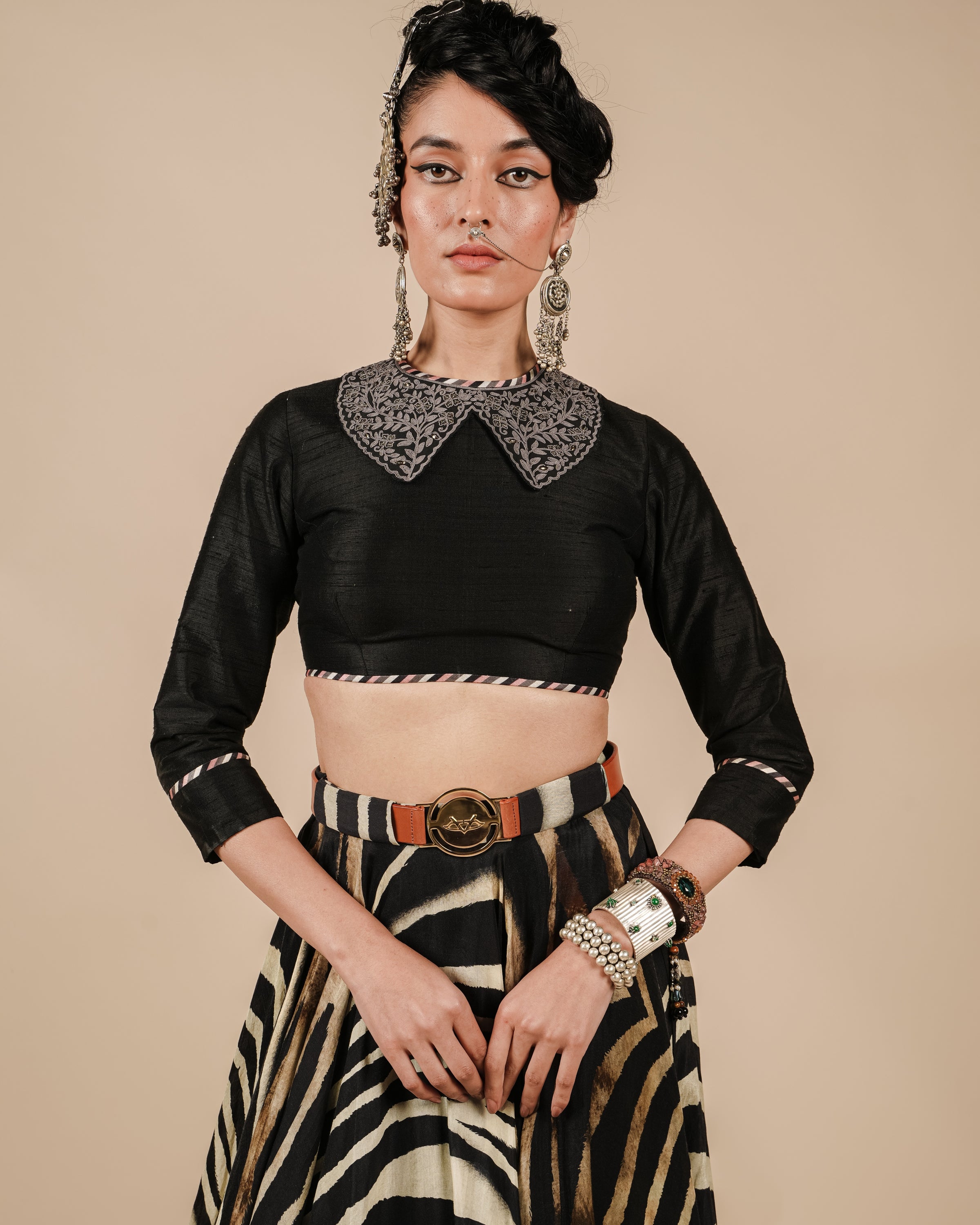 Zebra Print Skirt Set