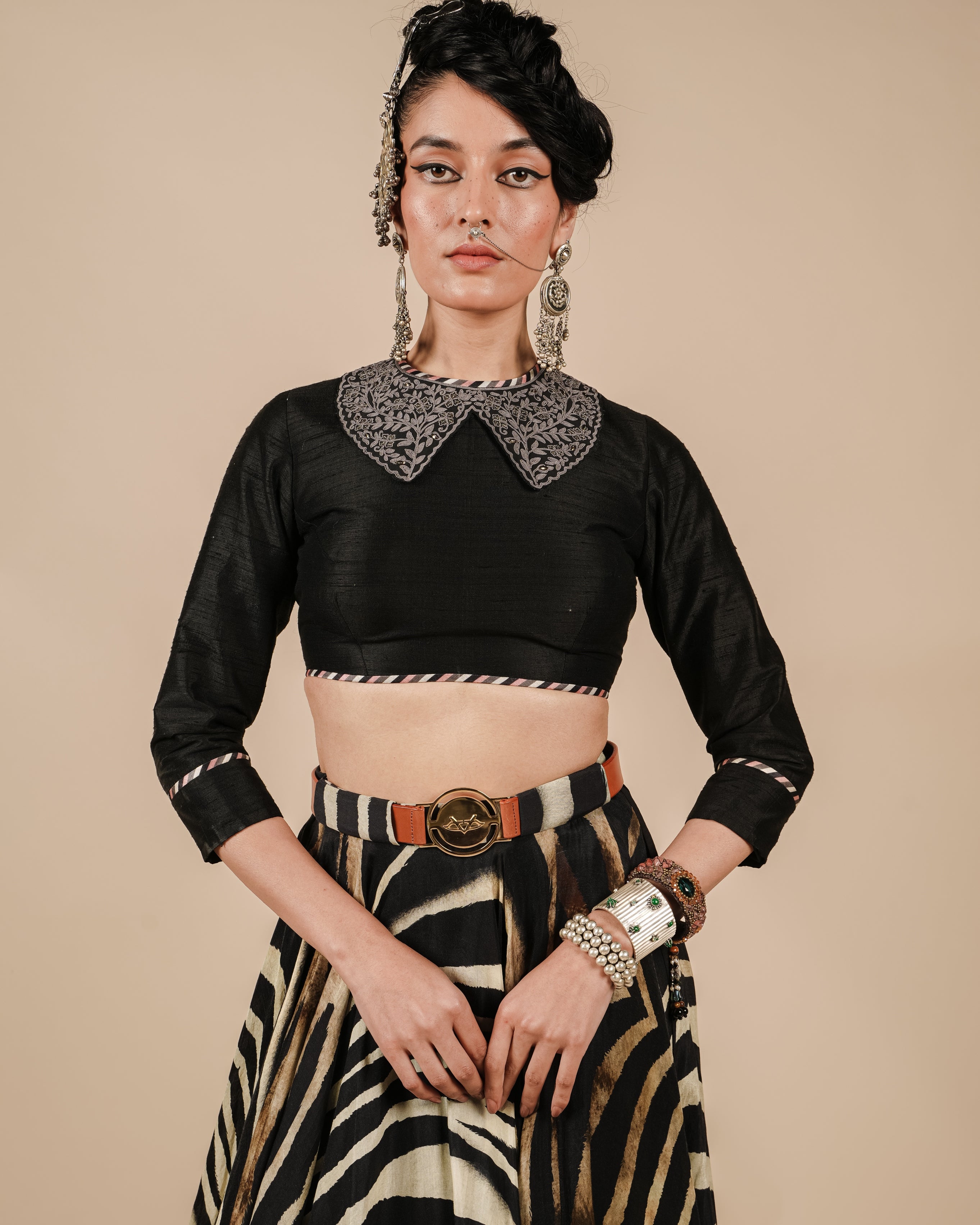 Zebra Print Skirt Set