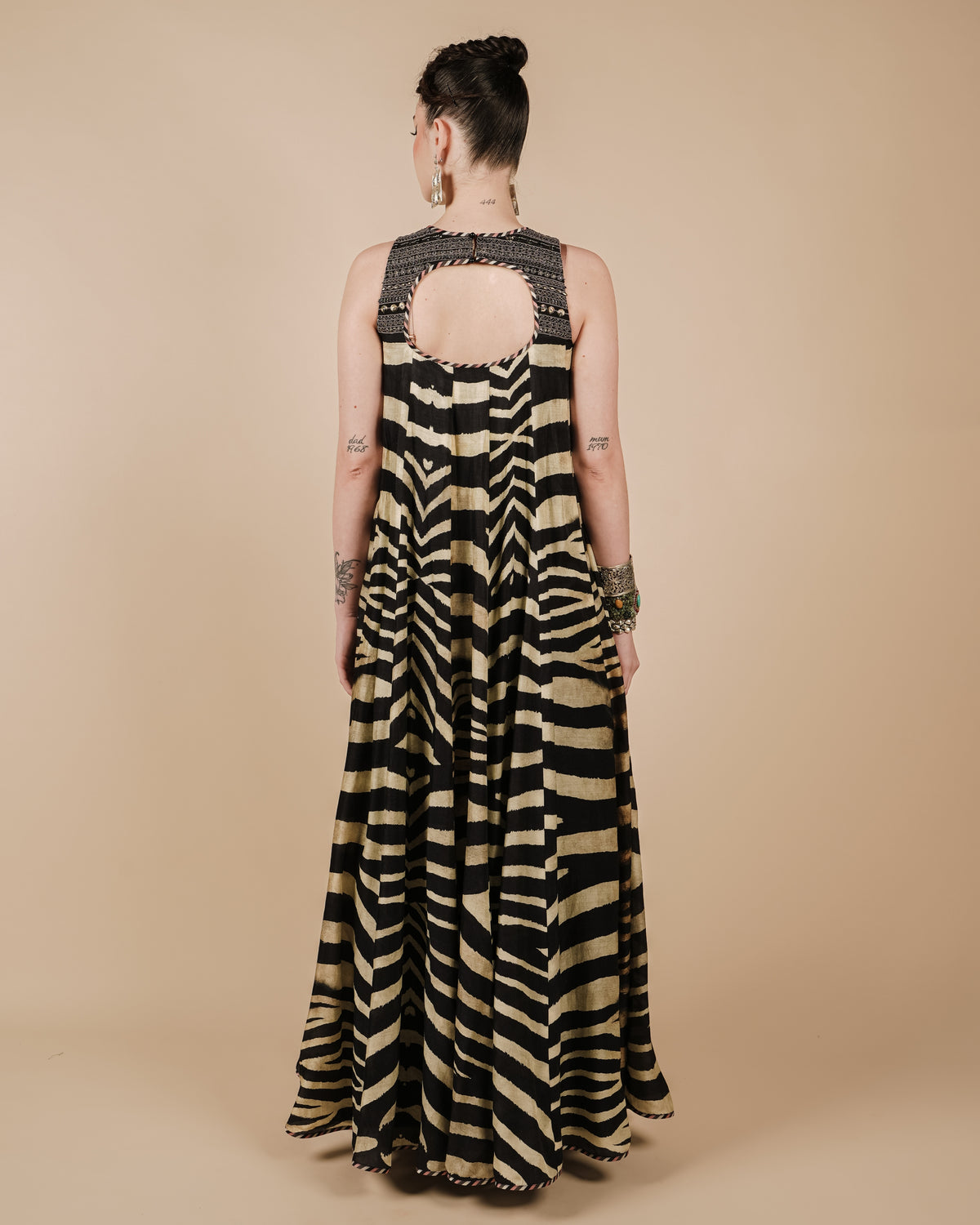 Zebra Print Maxi Dress