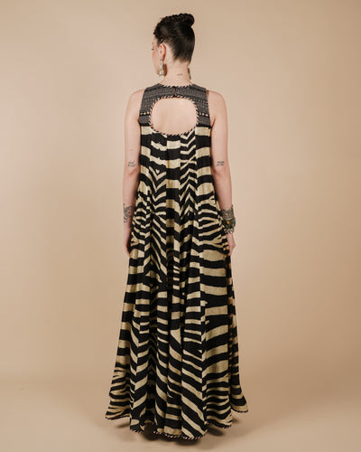 Zebra Print Maxi Dress