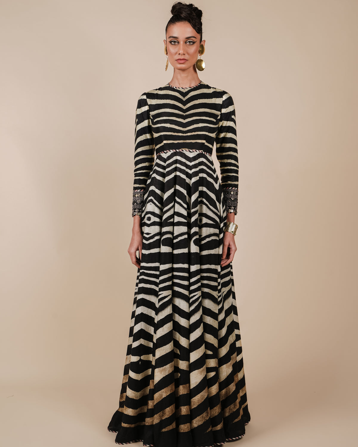 Zebra Print Anarkali