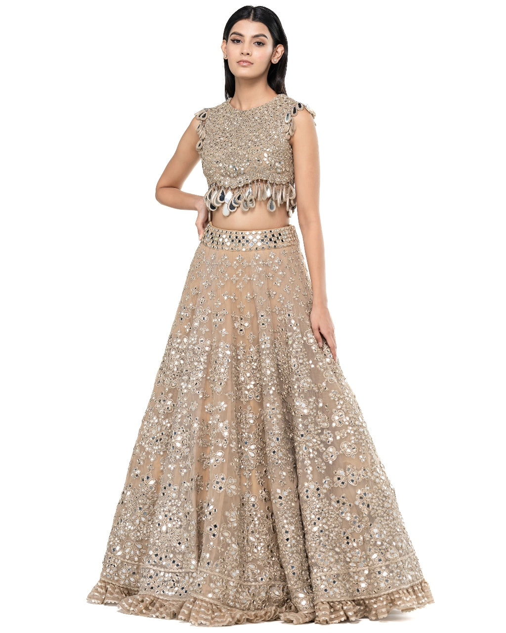 Moon Grey Shahin Embellished Lehenga Set