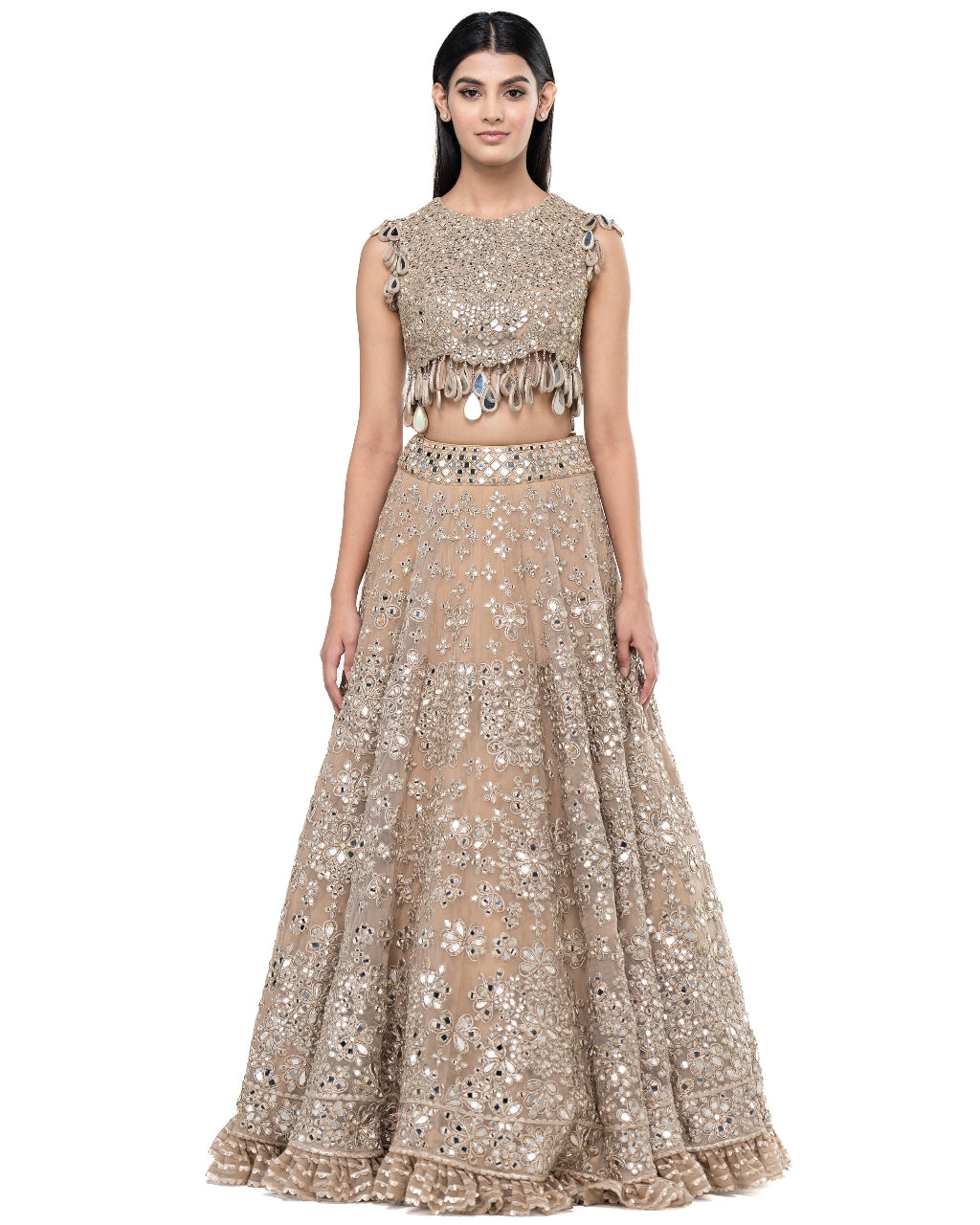 Moon Grey Shahin Embellished Lehenga Set