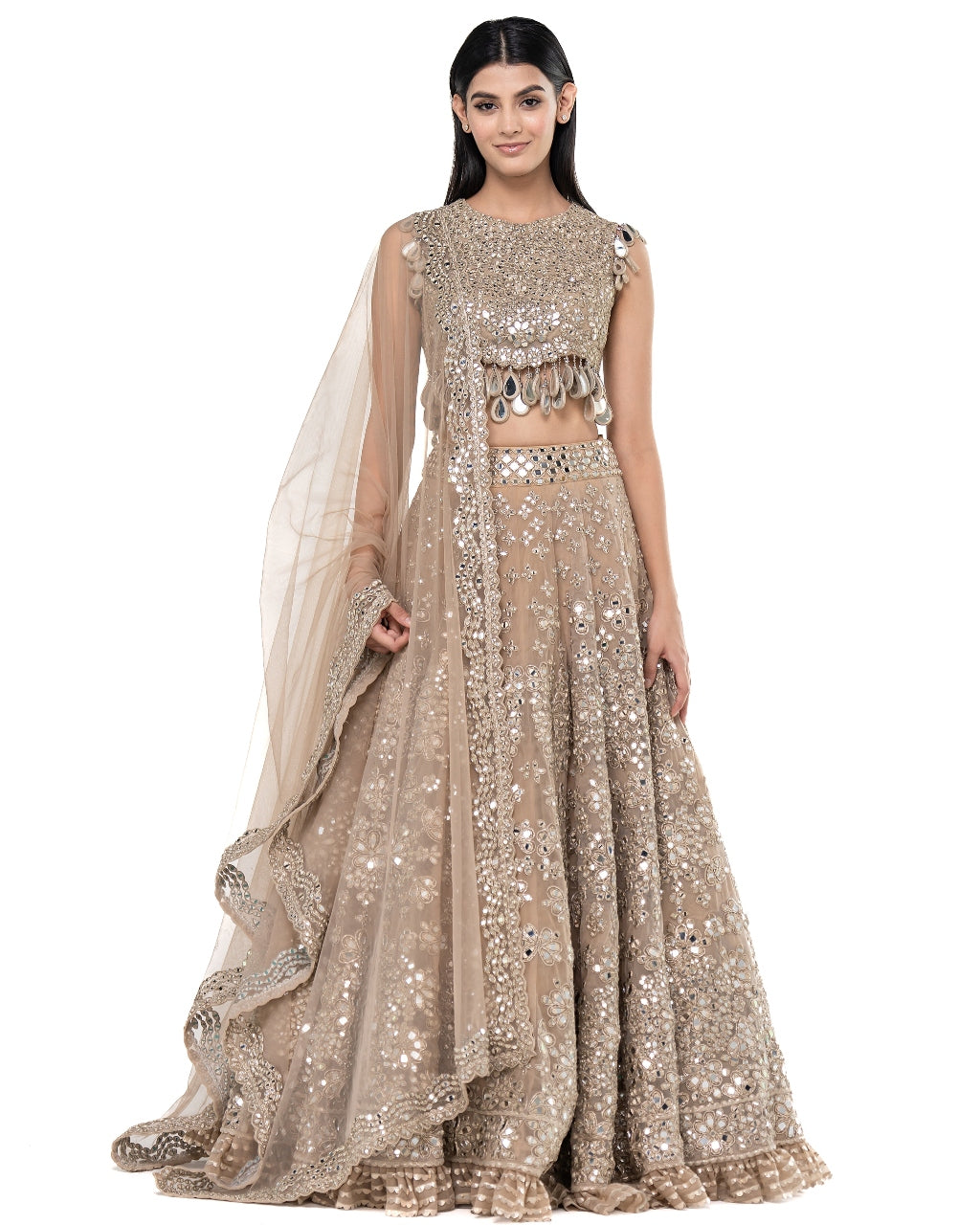 Moon Grey Shahin Embellished Lehenga Set