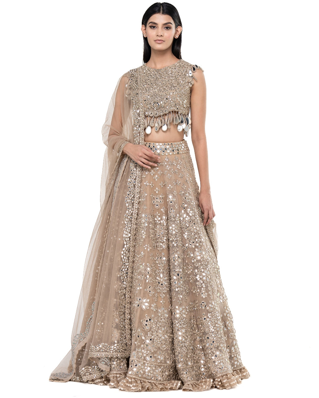 Moon Grey Shahin Embellished Lehenga Set