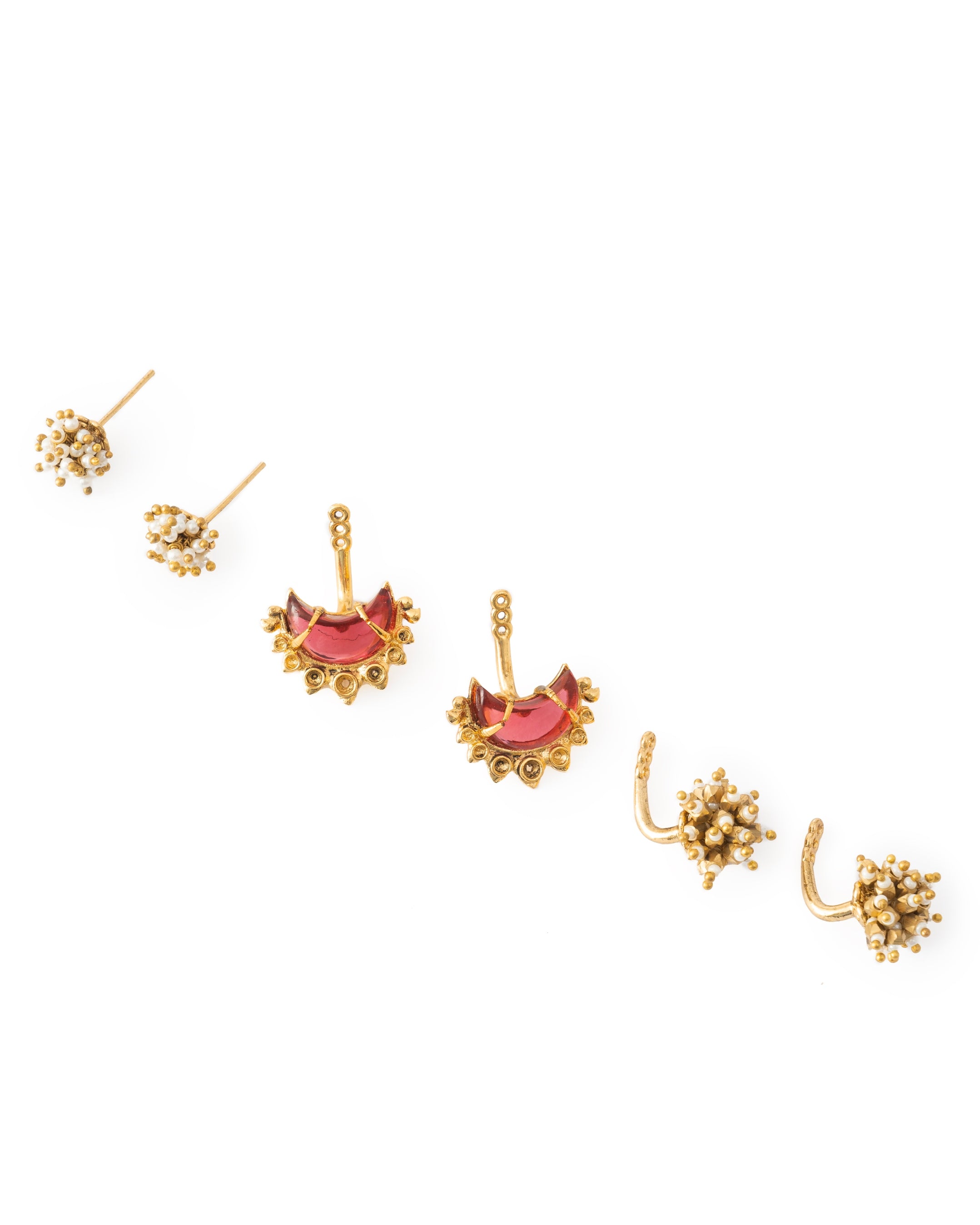 Chand Saaj Front Back Earrings (Set Of 2)