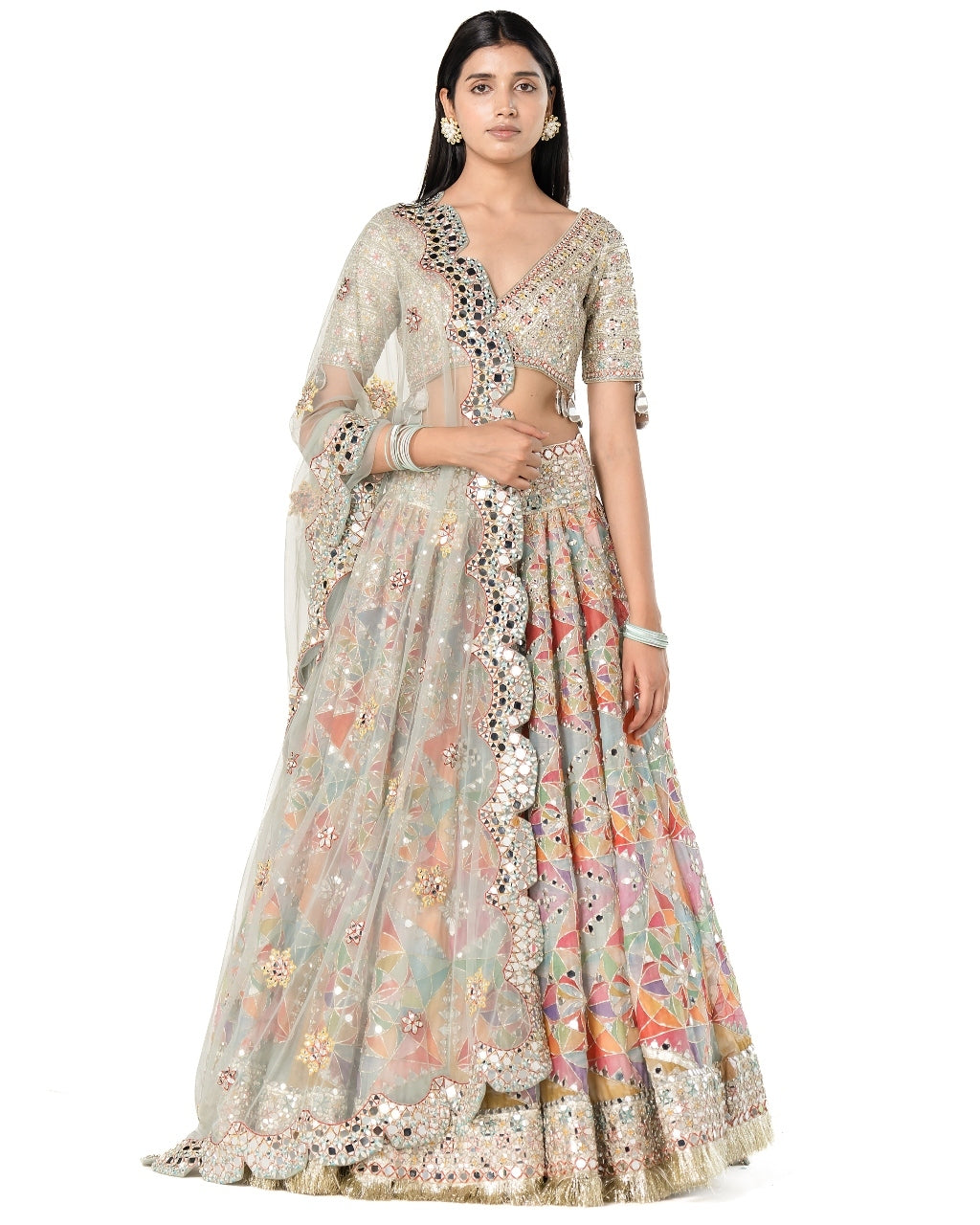 Multicolour Printed Lehenga