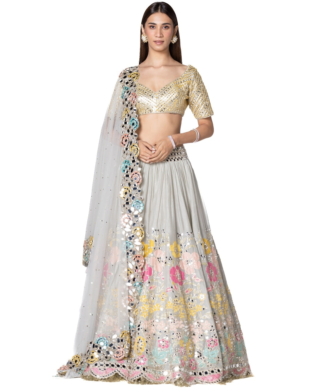 Pastel Patch Work Lehenga Set