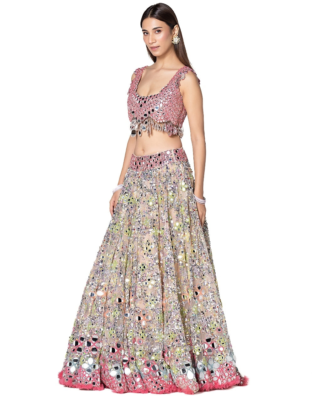 Multicolor Sequence Lehenga Set