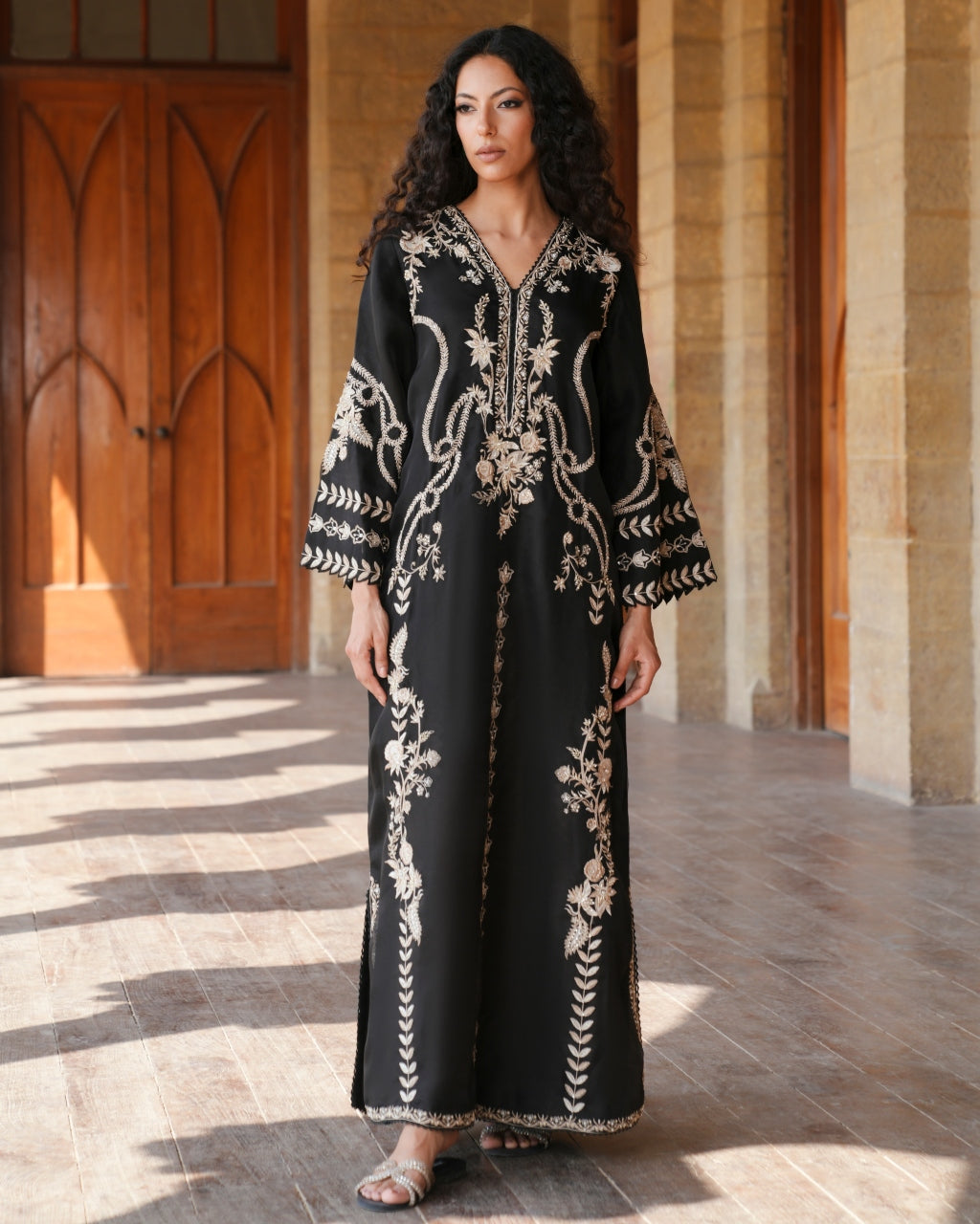 Jalabiya Black Kaftan