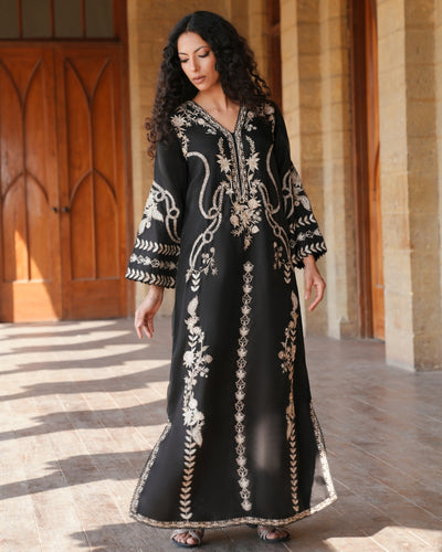 Jalabiya Black Kaftan