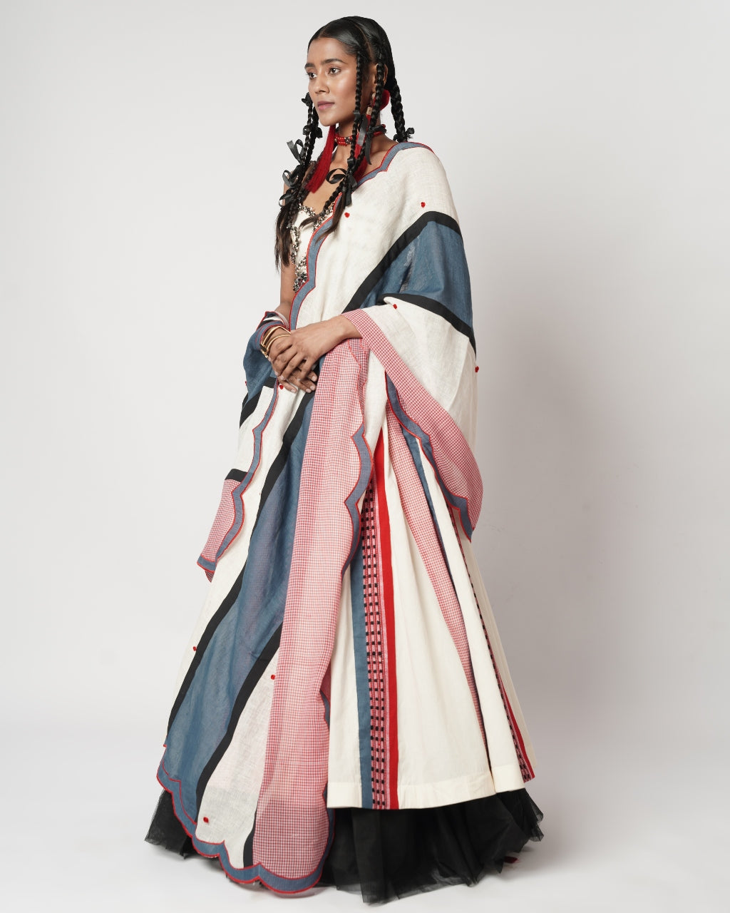Gamcha &Naga Duo Panelled Lehenga Set