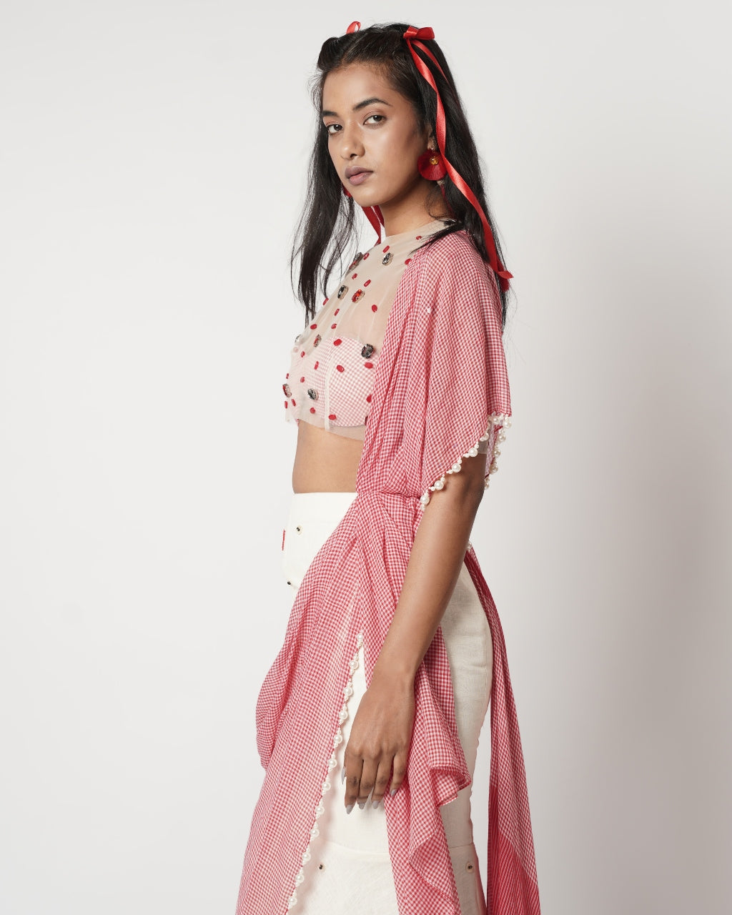 Gamcha Crystal Drape Sari