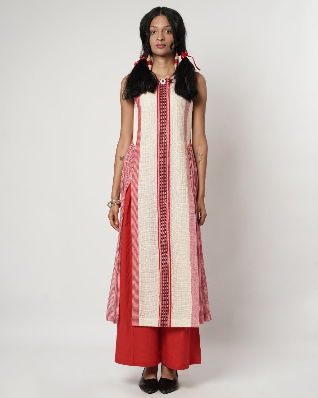Naga Panelled Kurta Set