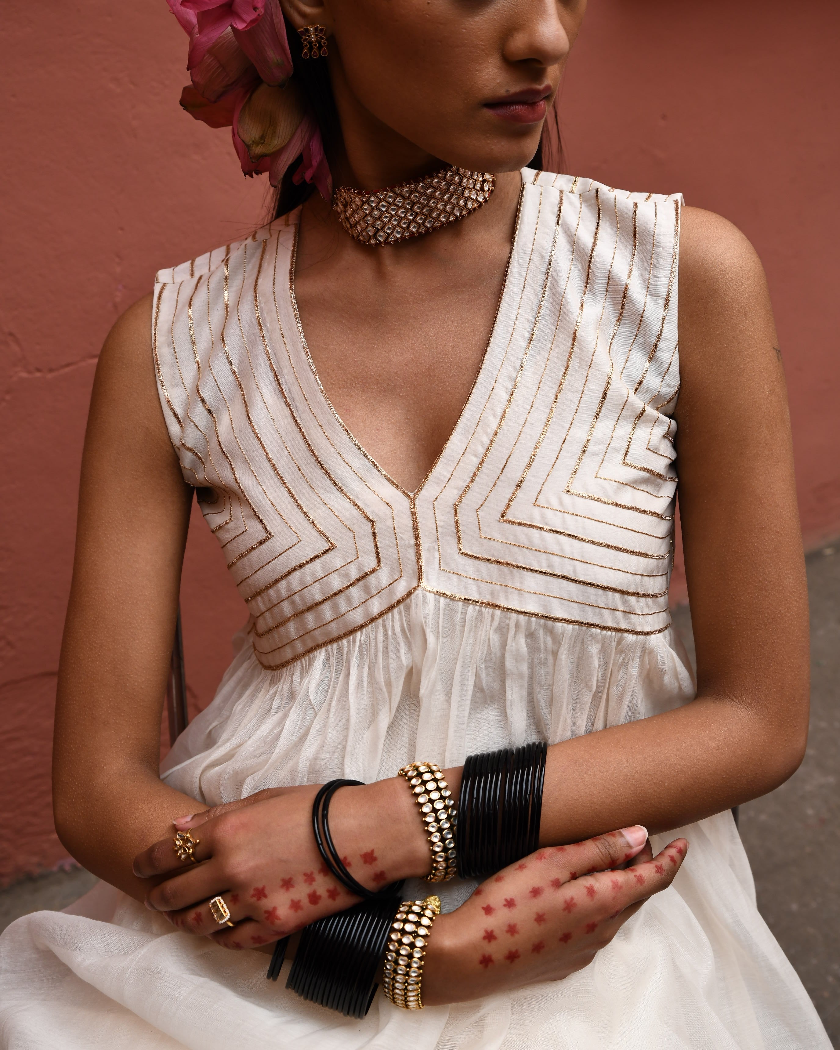 Ivory Gather Kurta Set