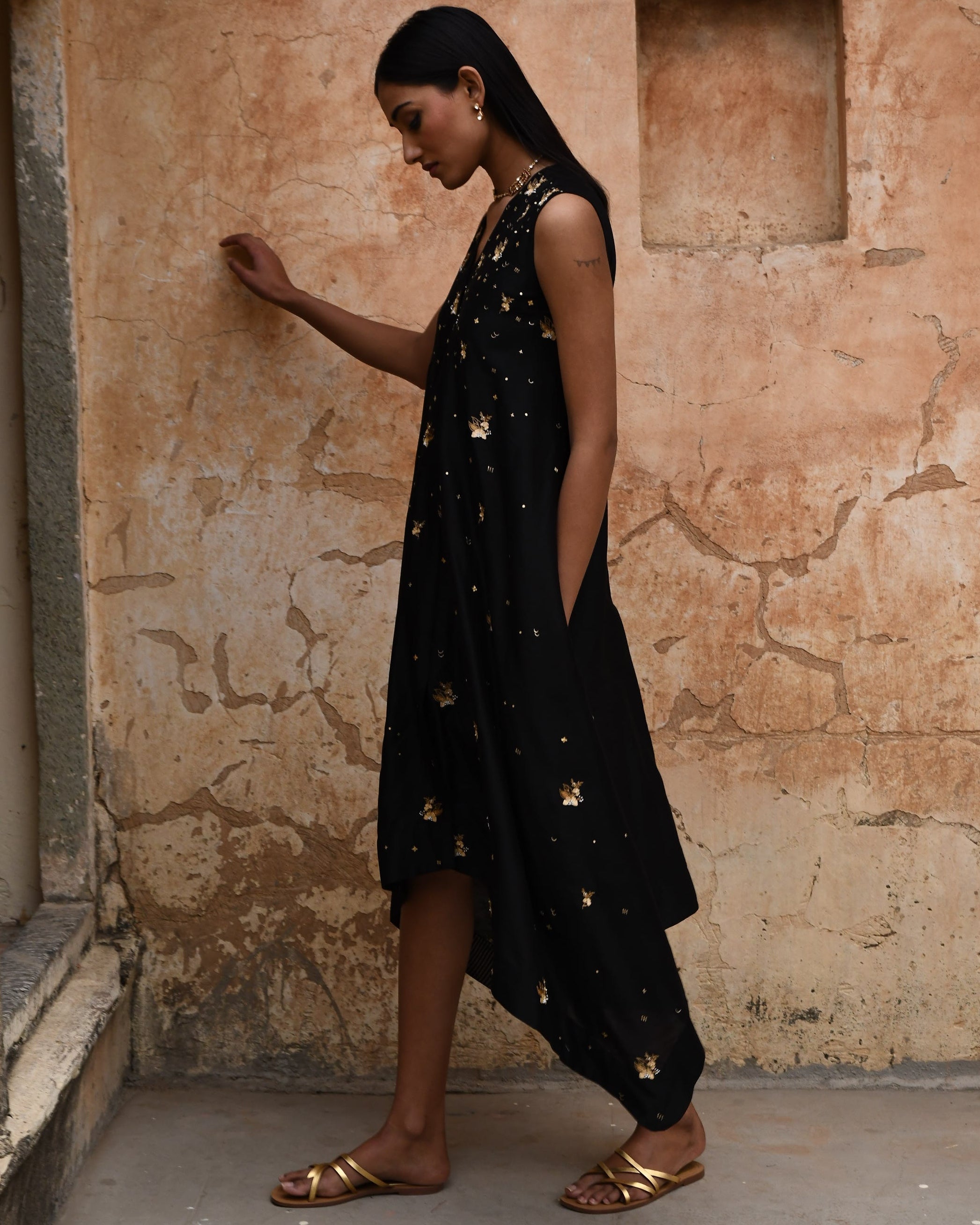 Black Asymmetric Dress