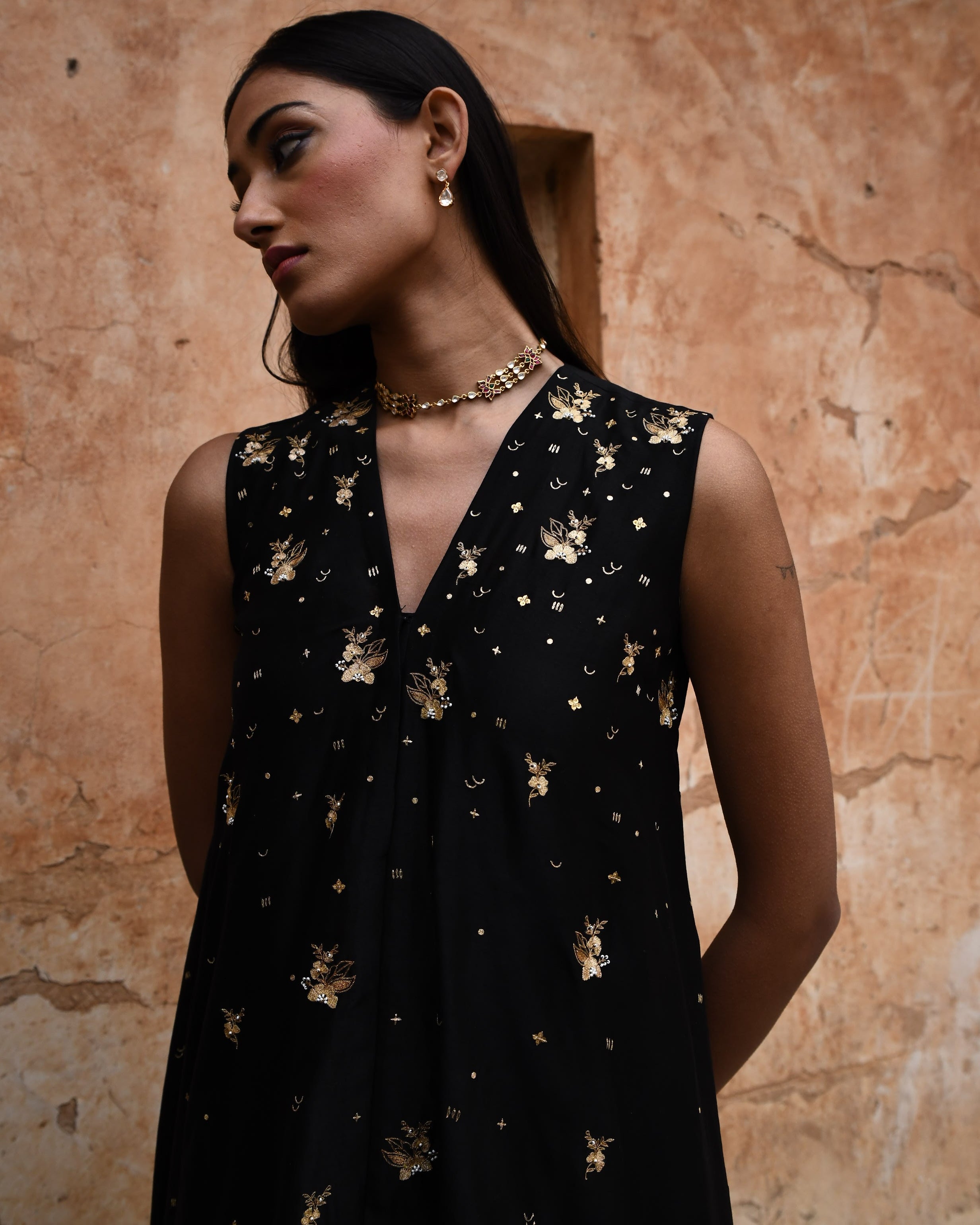 Black Asymmetric Dress