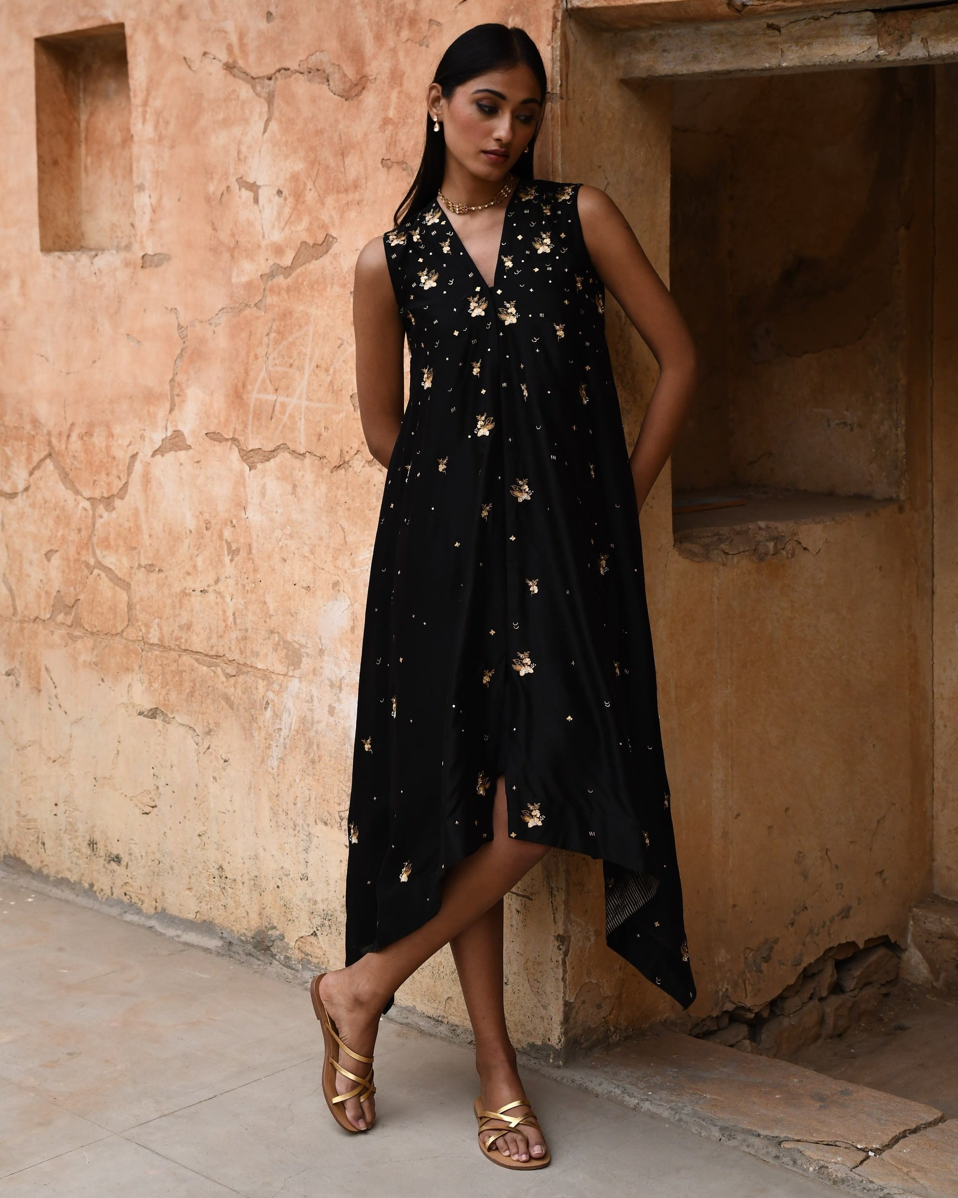 Black Asymmetric Dress