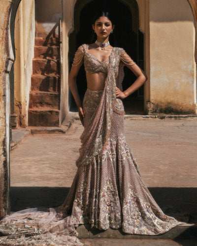 Pink Pastel Jhanvi Lehenga Set