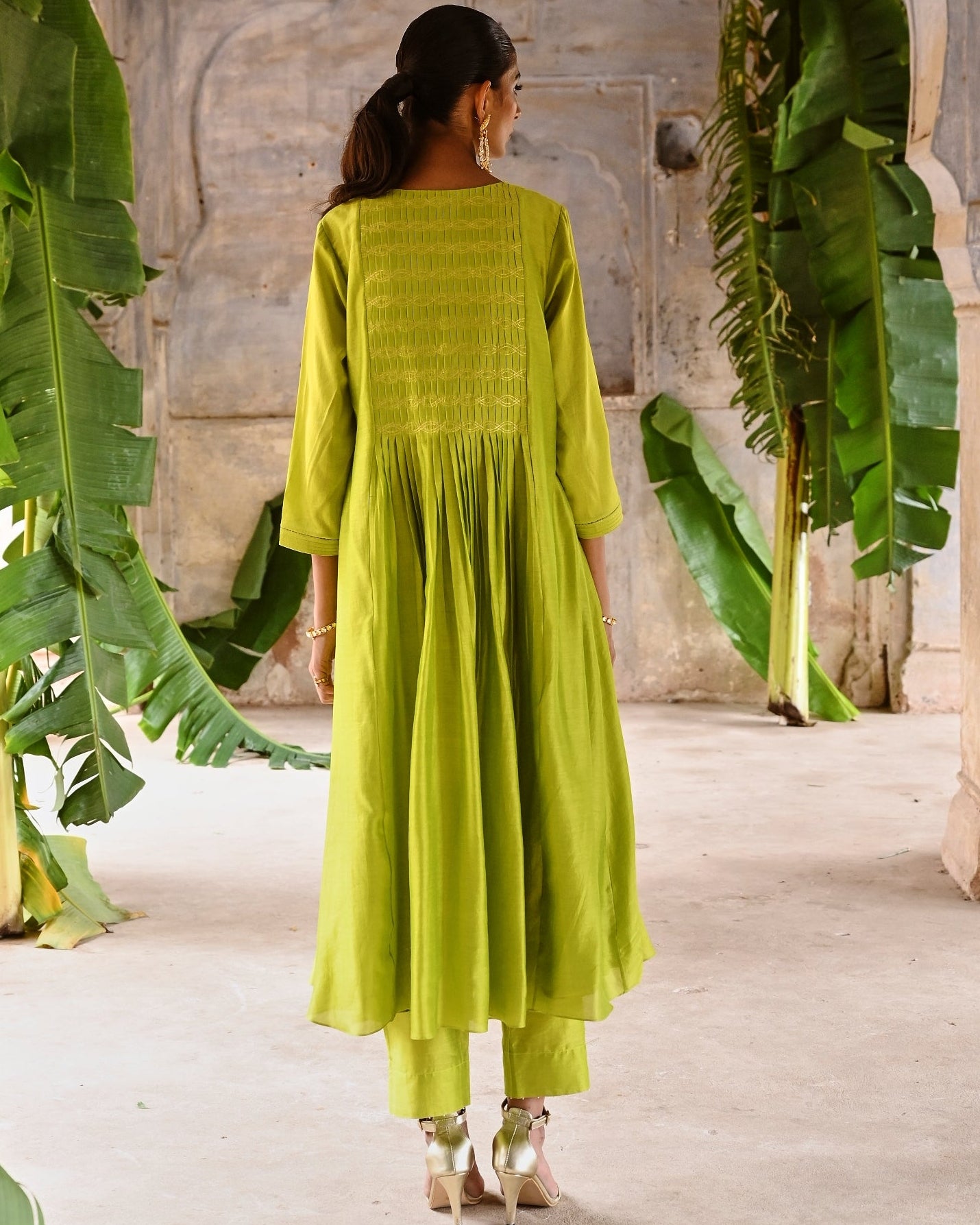 Lime Green Co-Ordinated Kurta Set