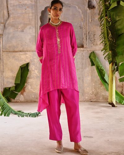 Fuchsia Pink High-Low Coord Set
