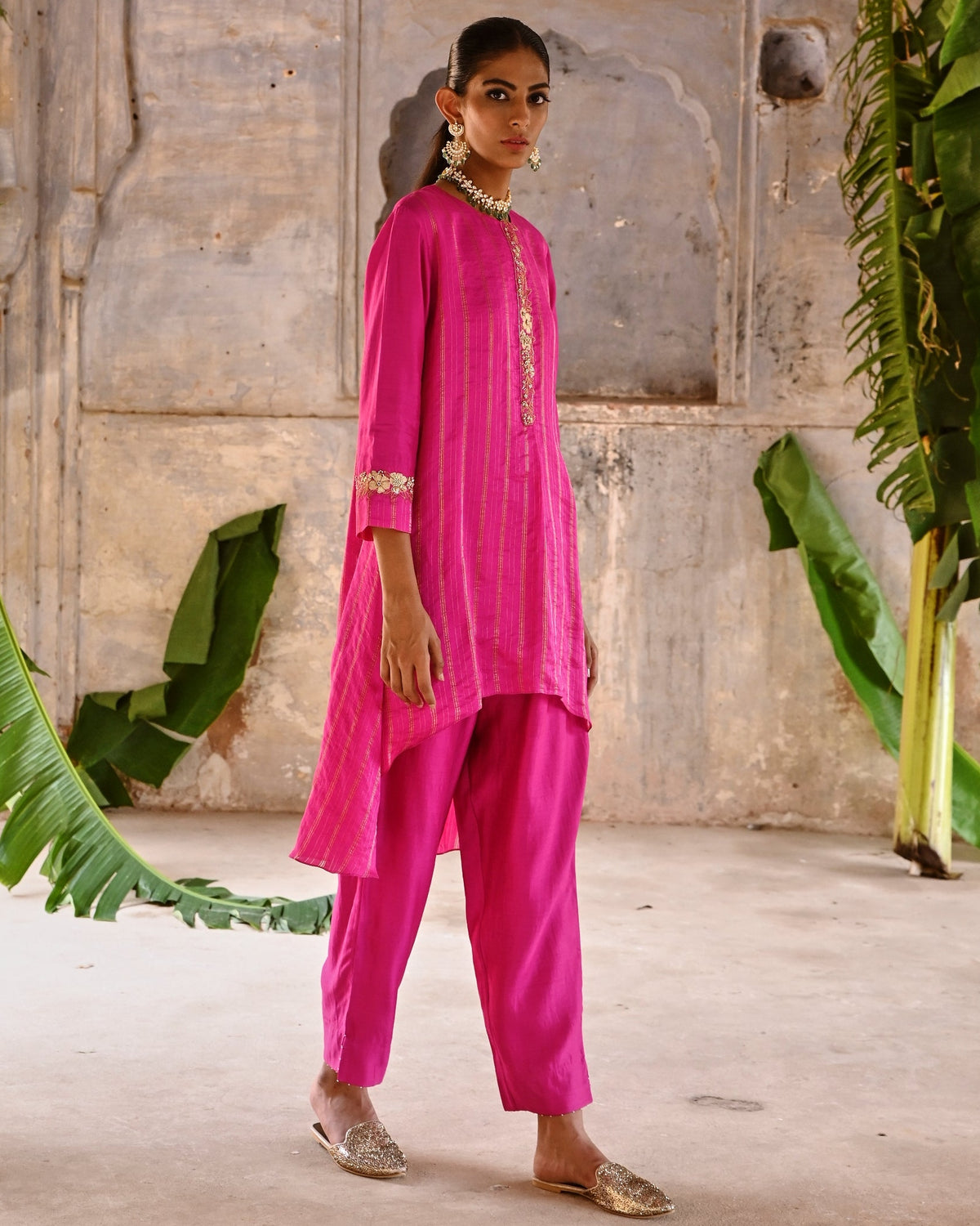 Fuchsia Pink High-Low Coord Set