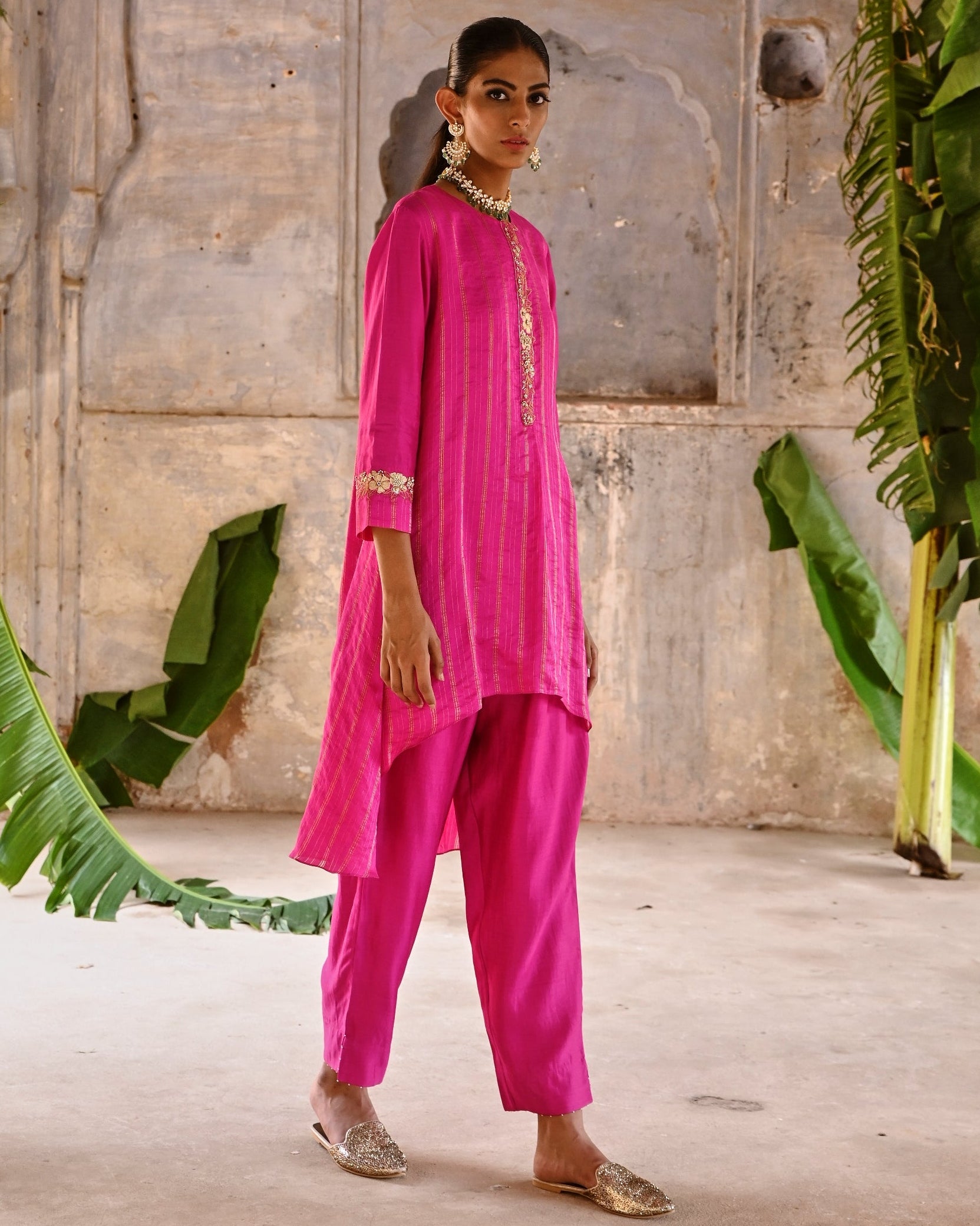 Fuchsia Pink High-Low Coord Set