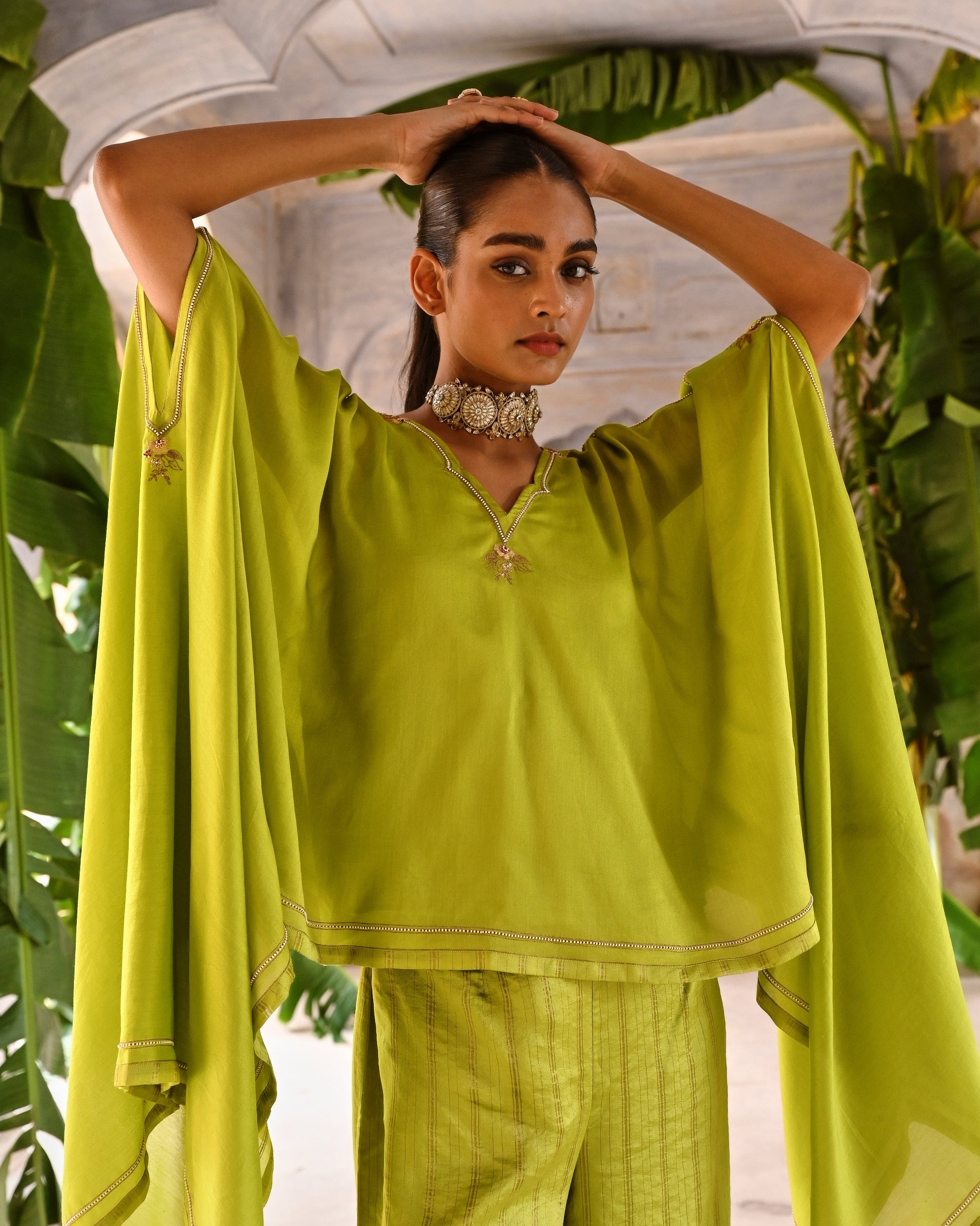 Lime Green Cape Set