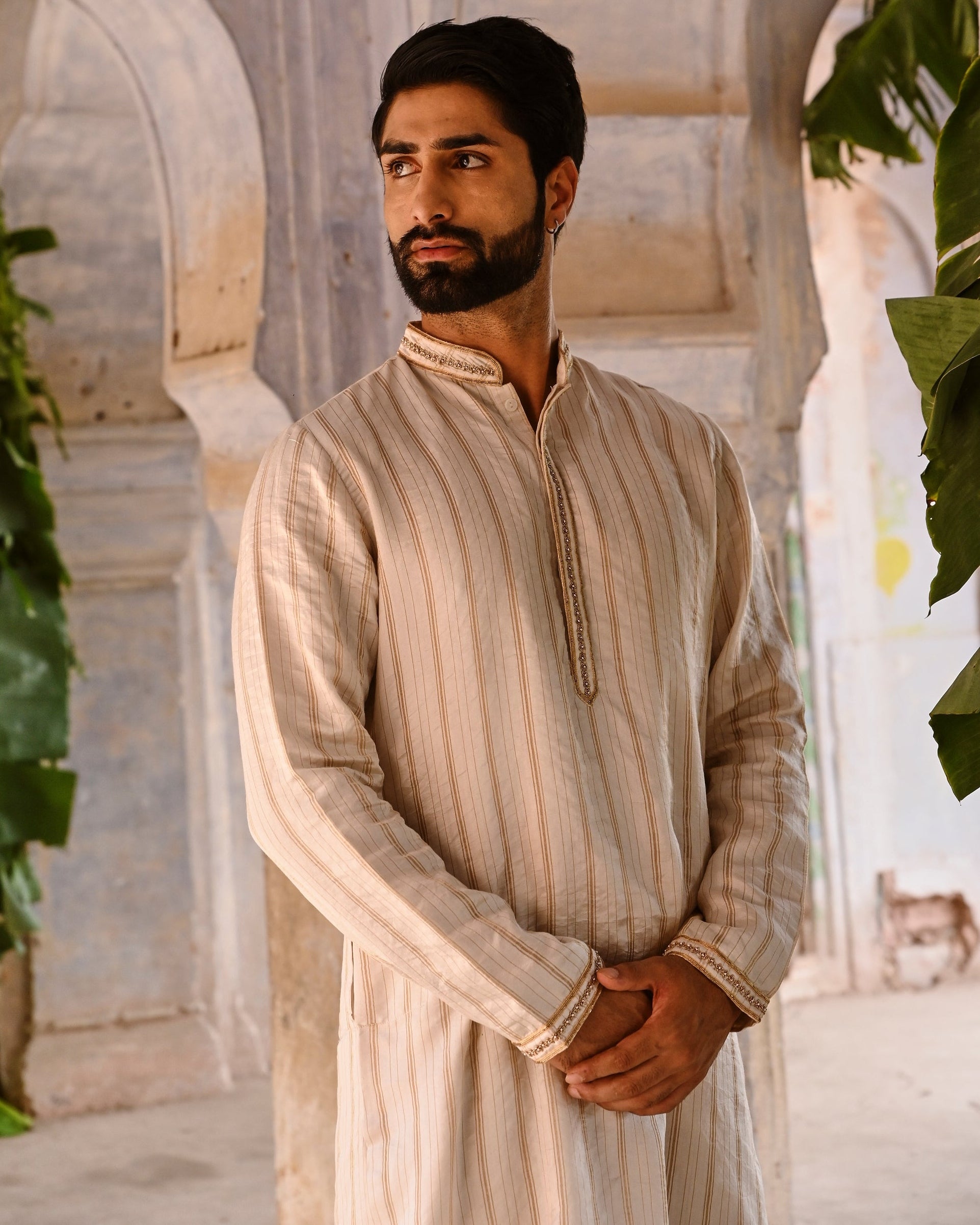Ivory Bandi Kurta Set