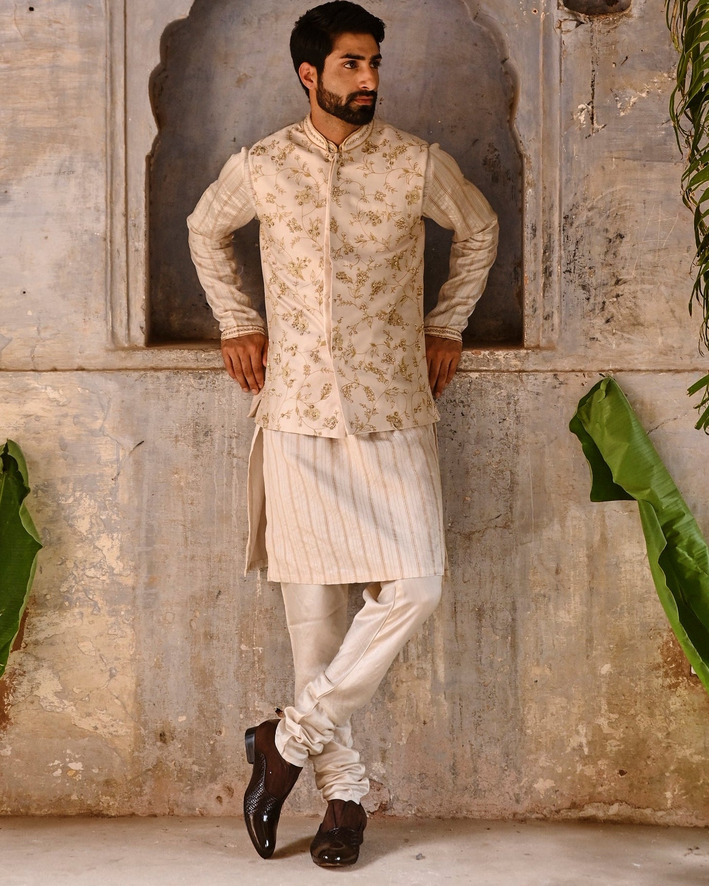 Ivory Bandi Kurta Set