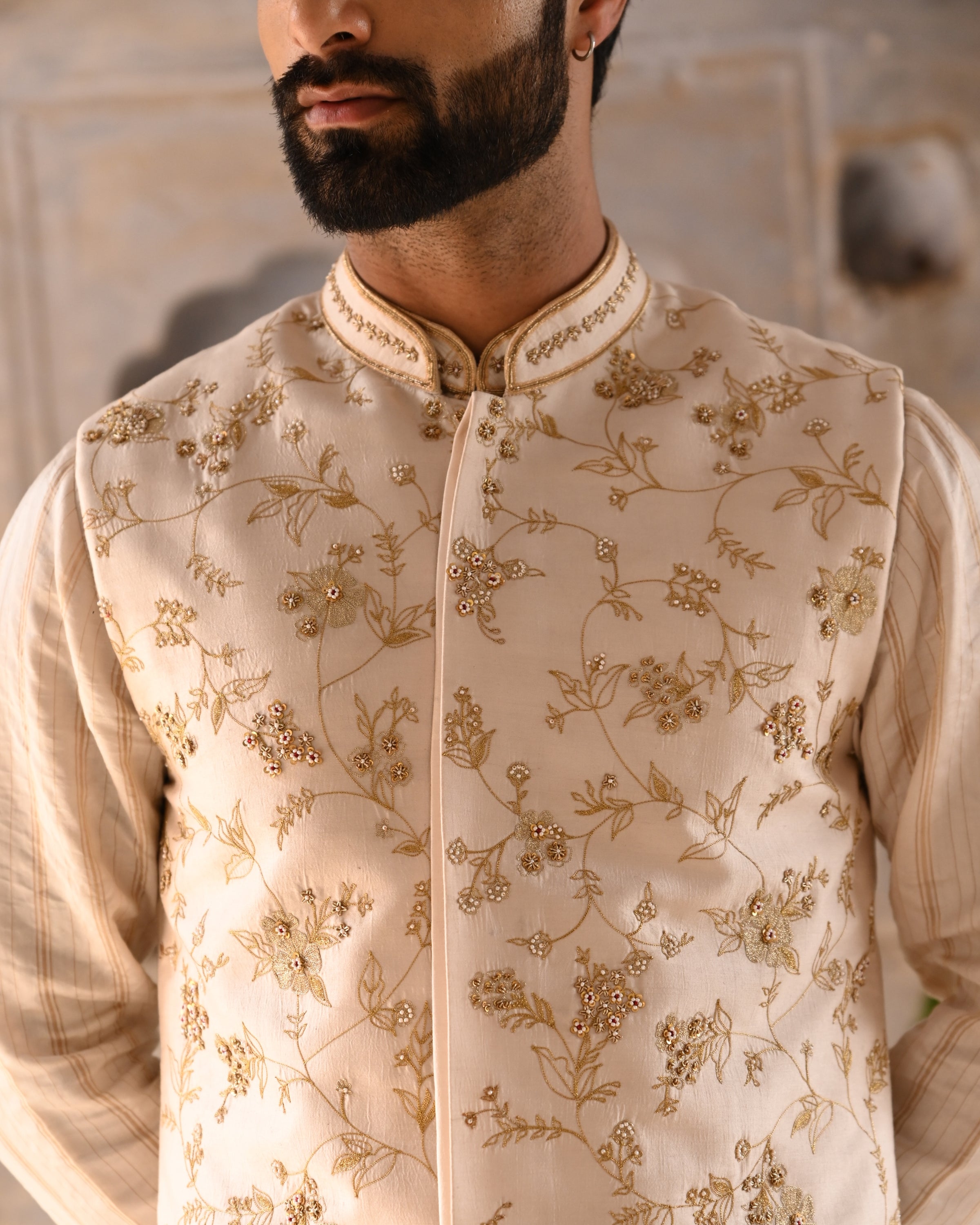 Ivory Bandi Kurta Set