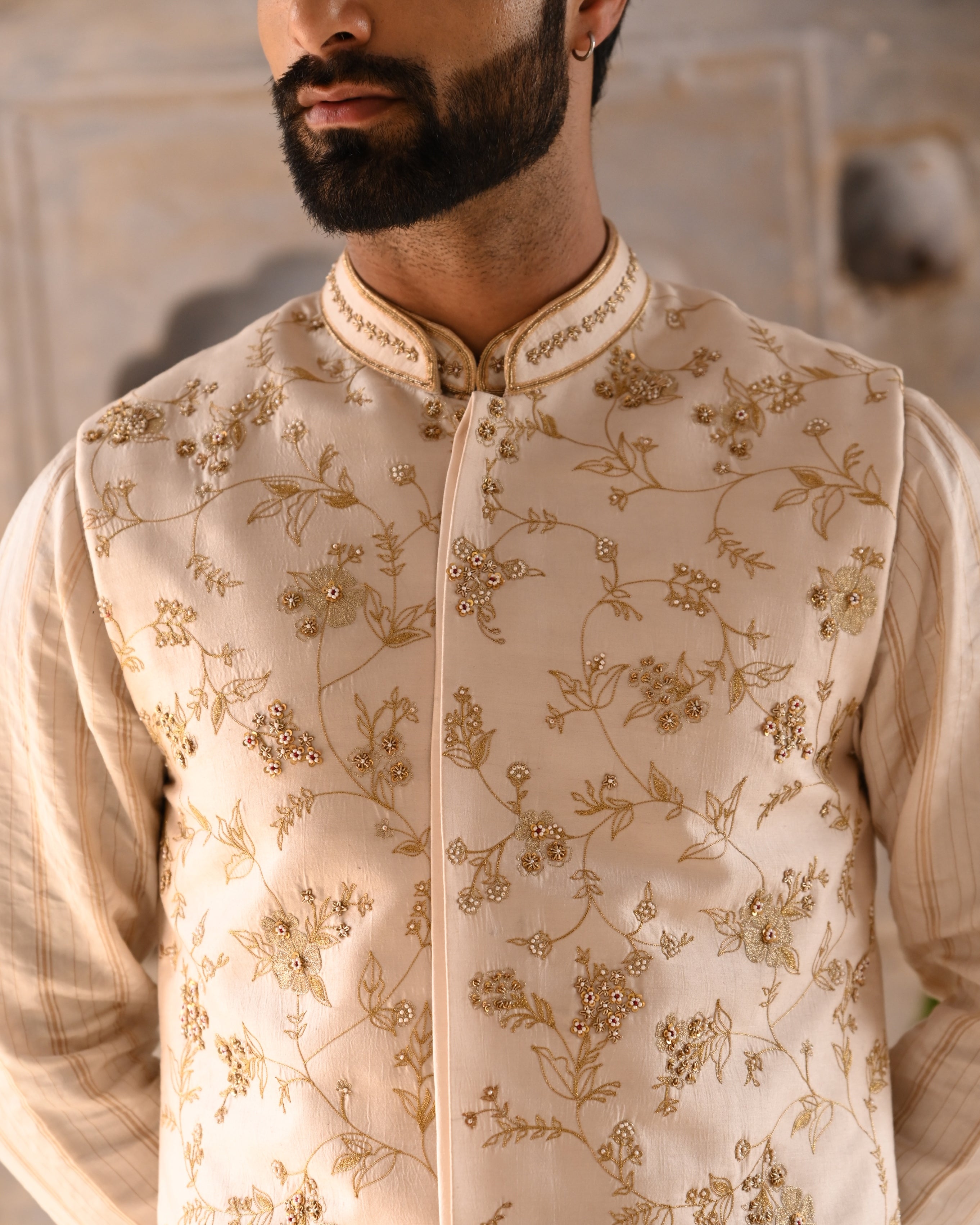 Ivory Bandi Kurta Set