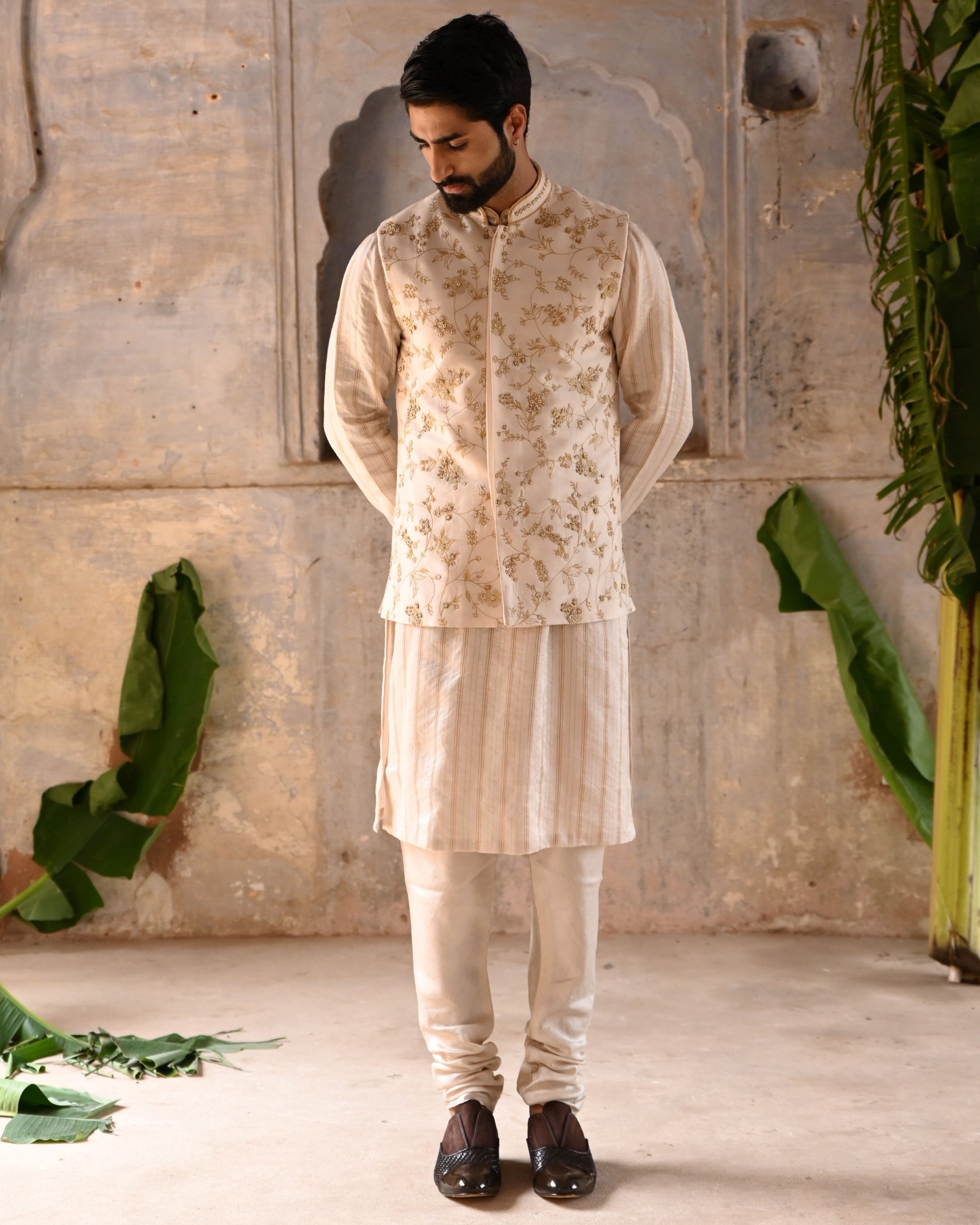 Ivory Bandi Kurta Set