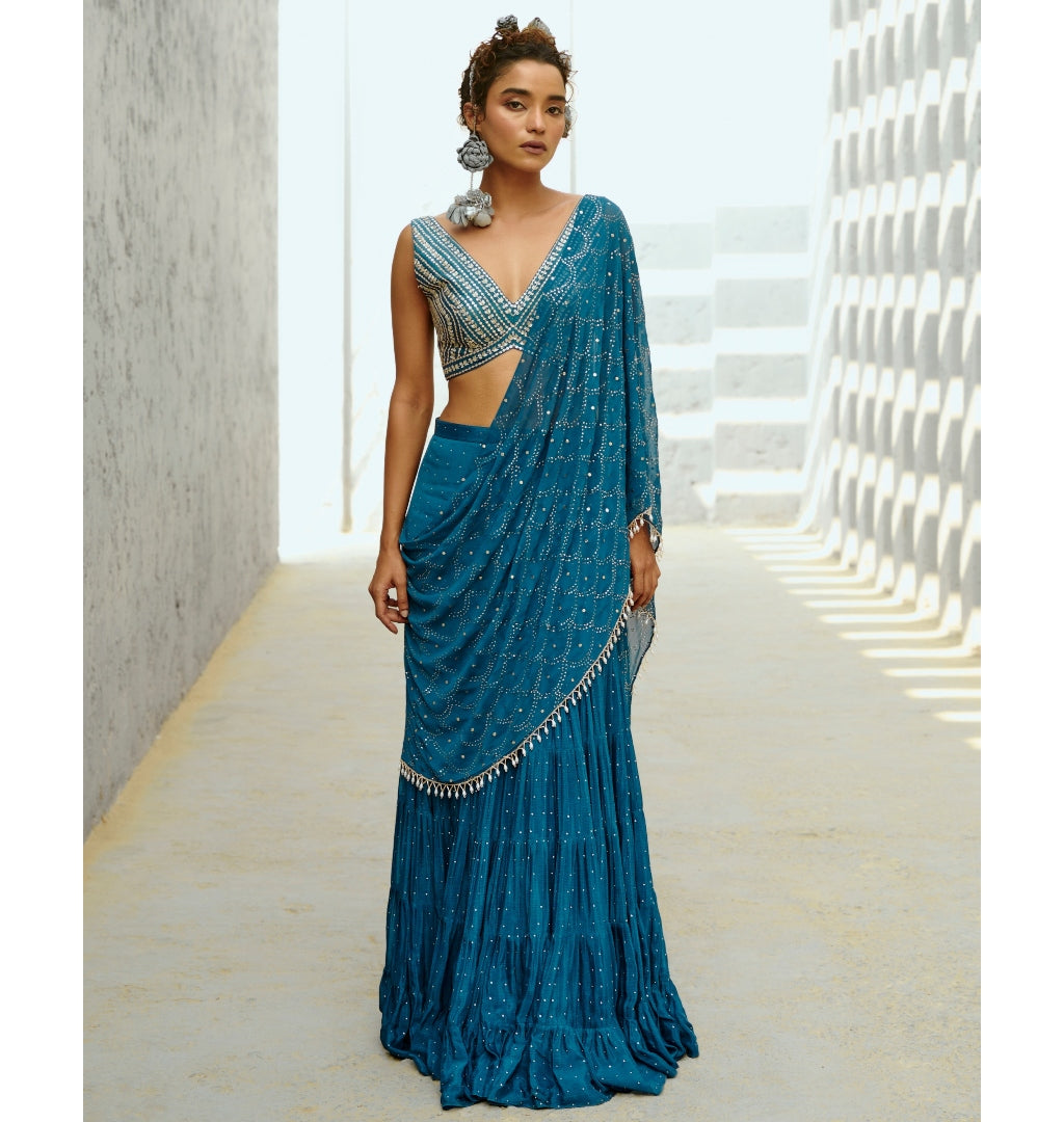 Grace Pre-Drape Sari Set