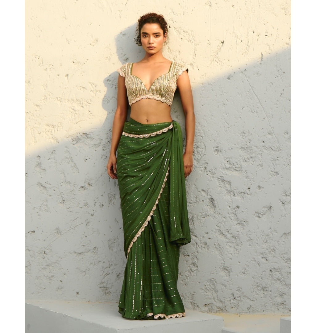 Juliet Pre-Draped Sari Set