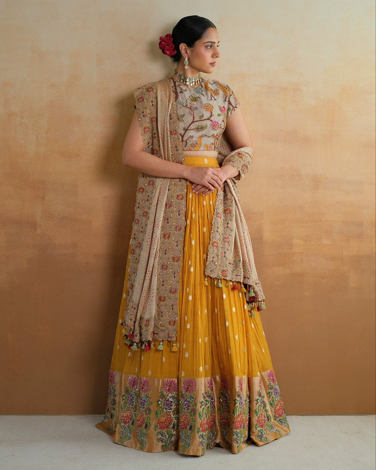 Yellow Paithani Lehenga Set