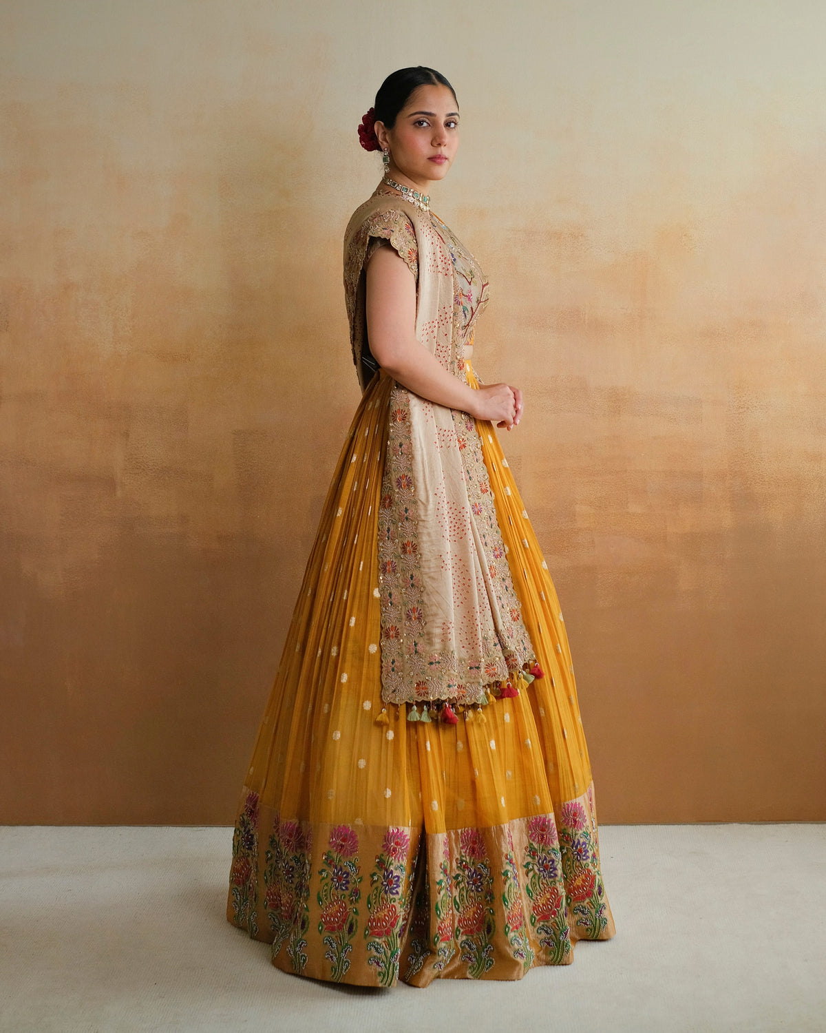 Yellow Paithani Lehenga Set