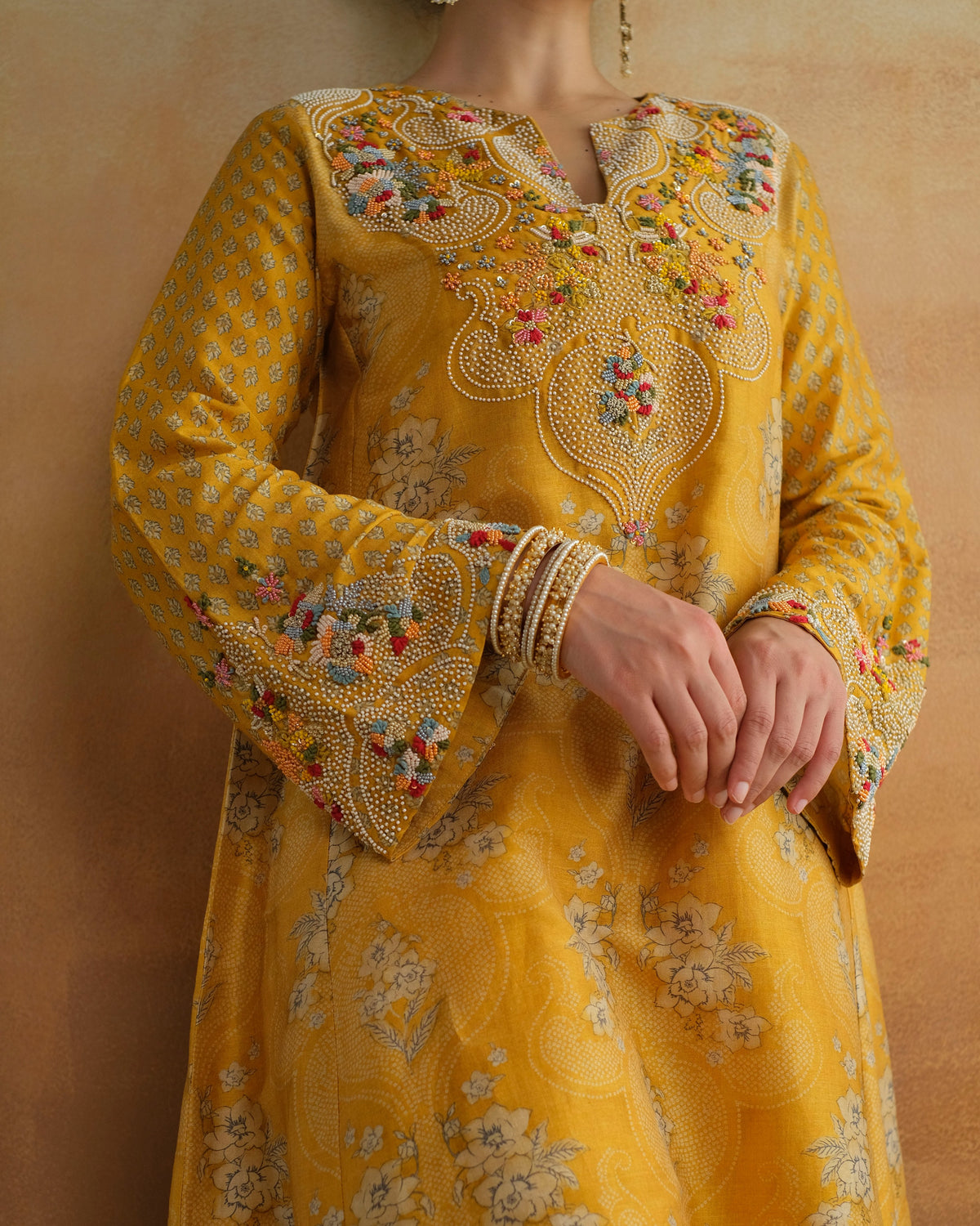 Mustard Gulabo Kurta Set