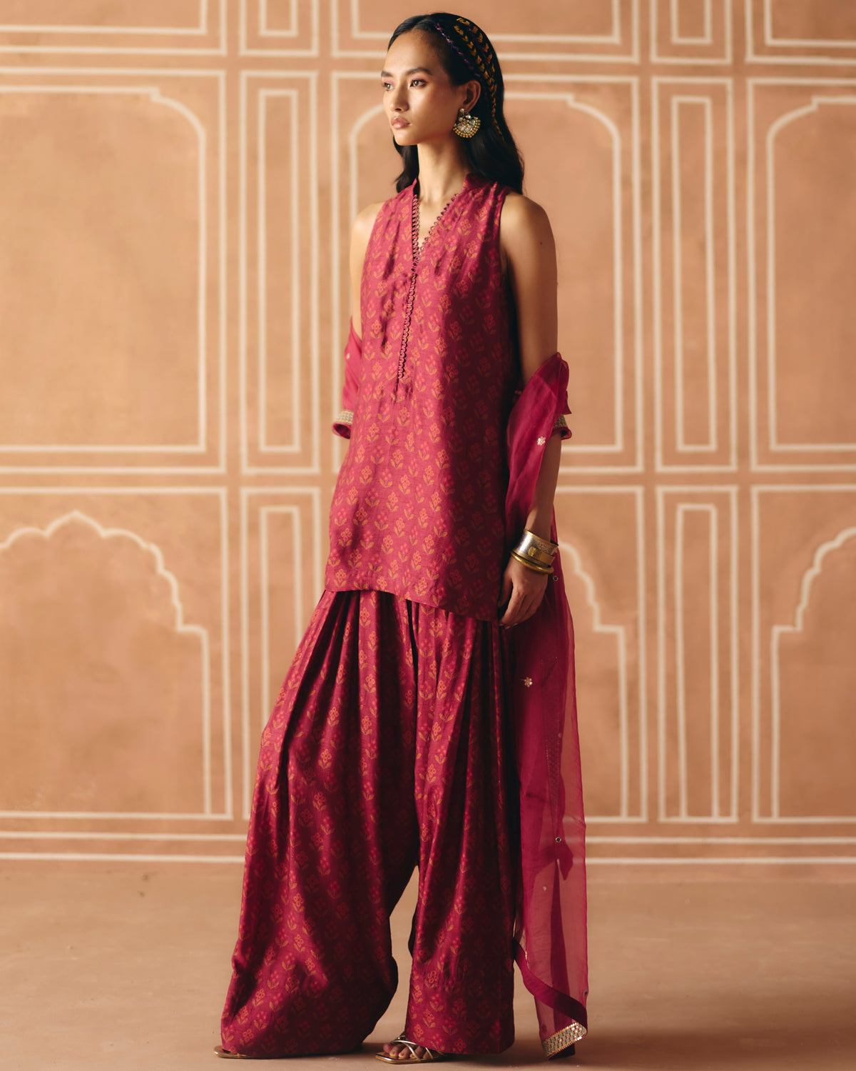 Berry Plum Farshi Salwar Kurta Set