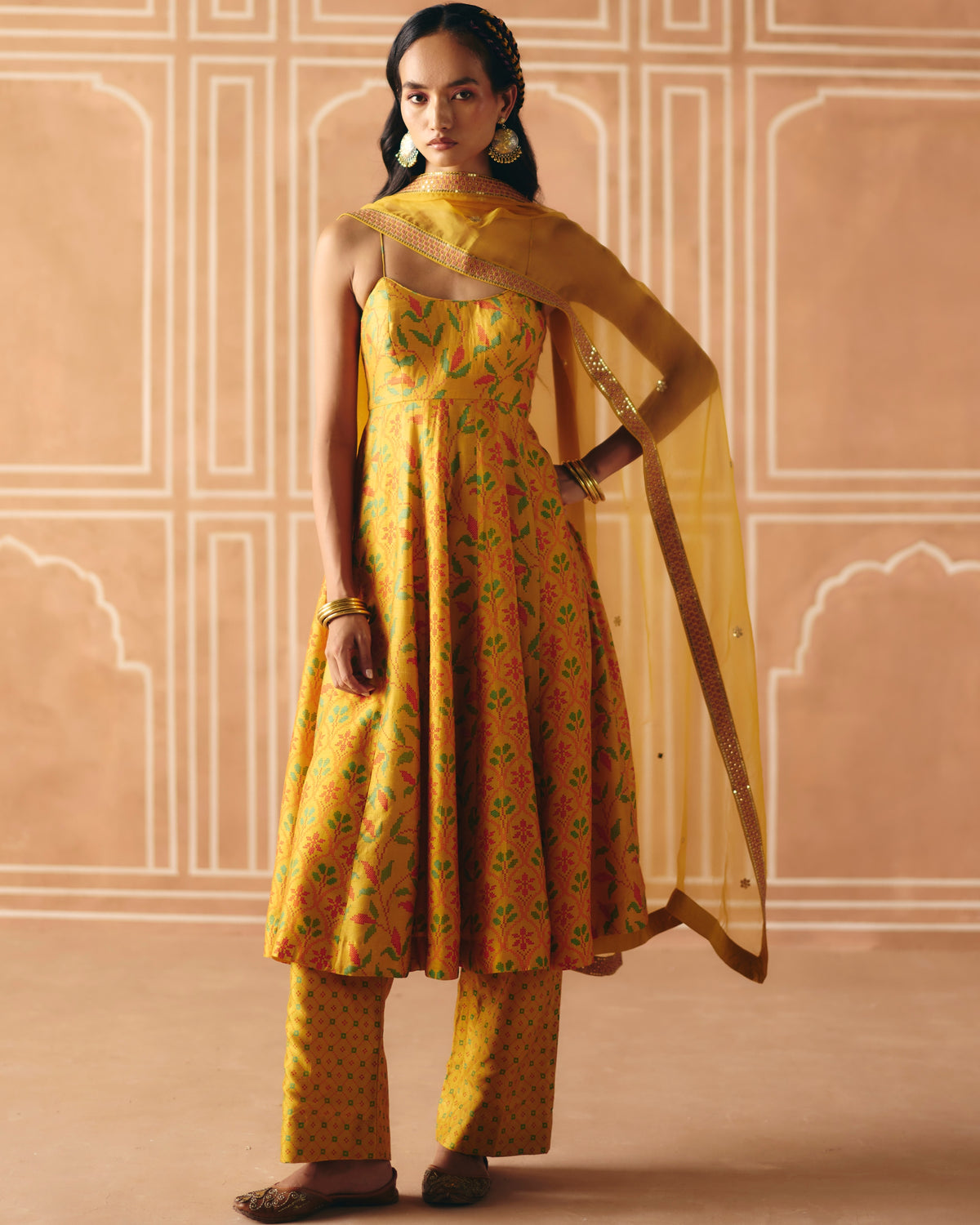 Marigold Yellow Anarkali Set
