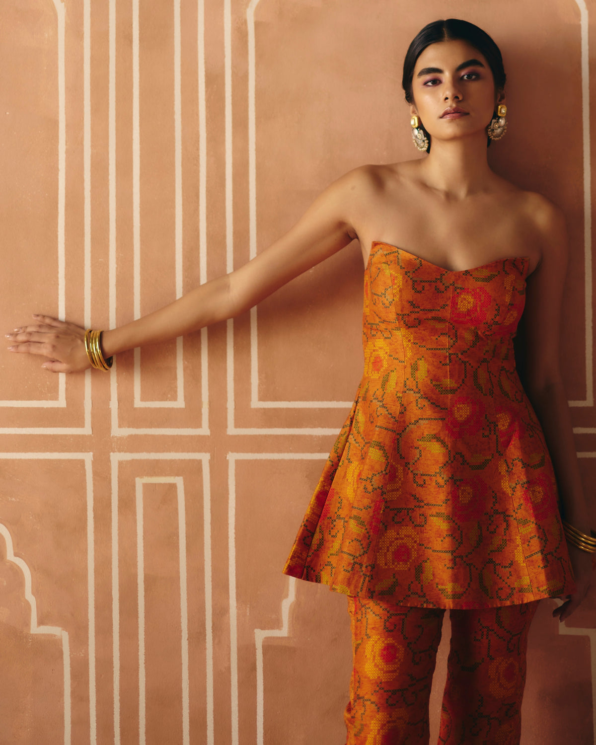 Burnt Orange Peplum Co-Ord