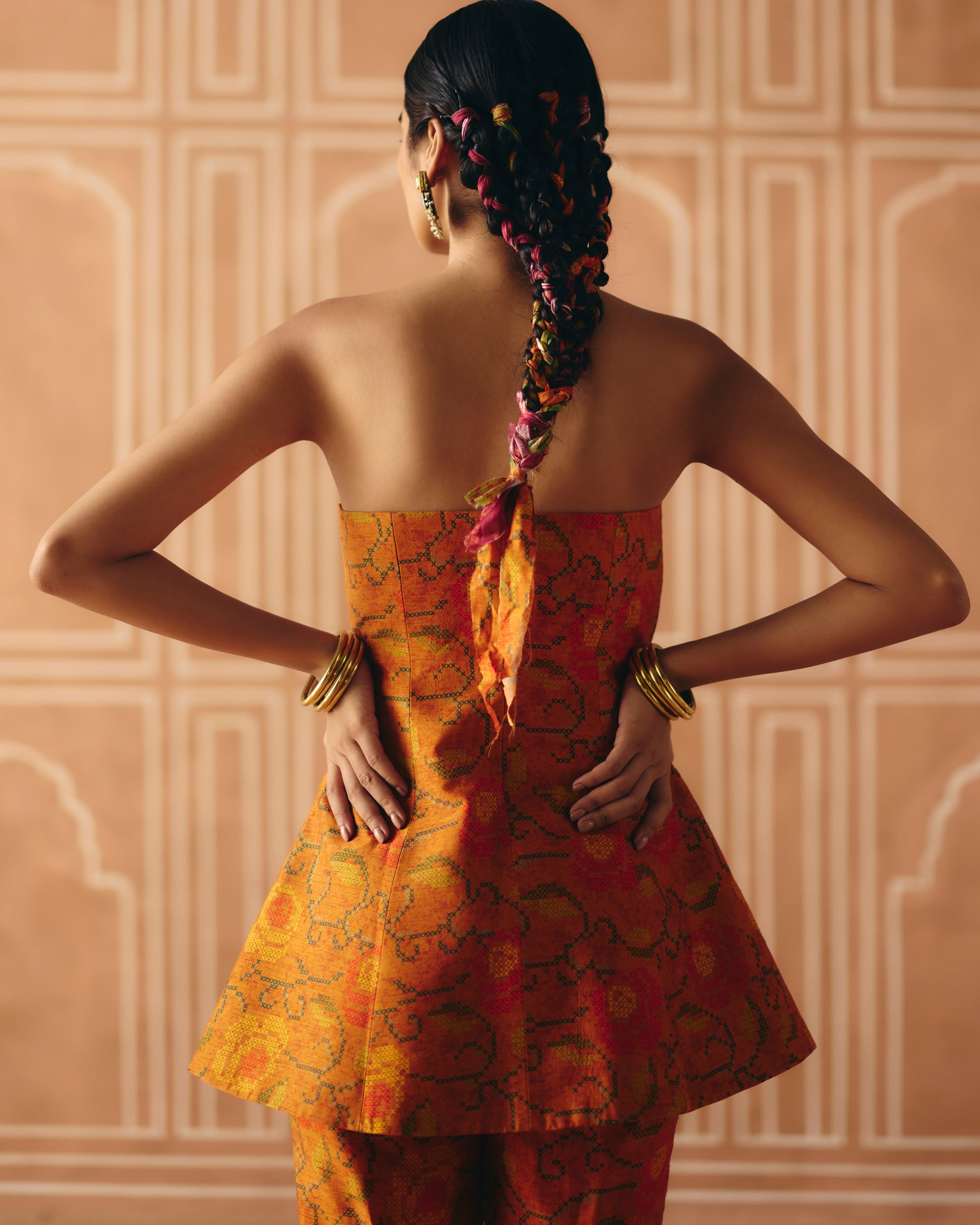 Burnt Orange Peplum Co-Ord