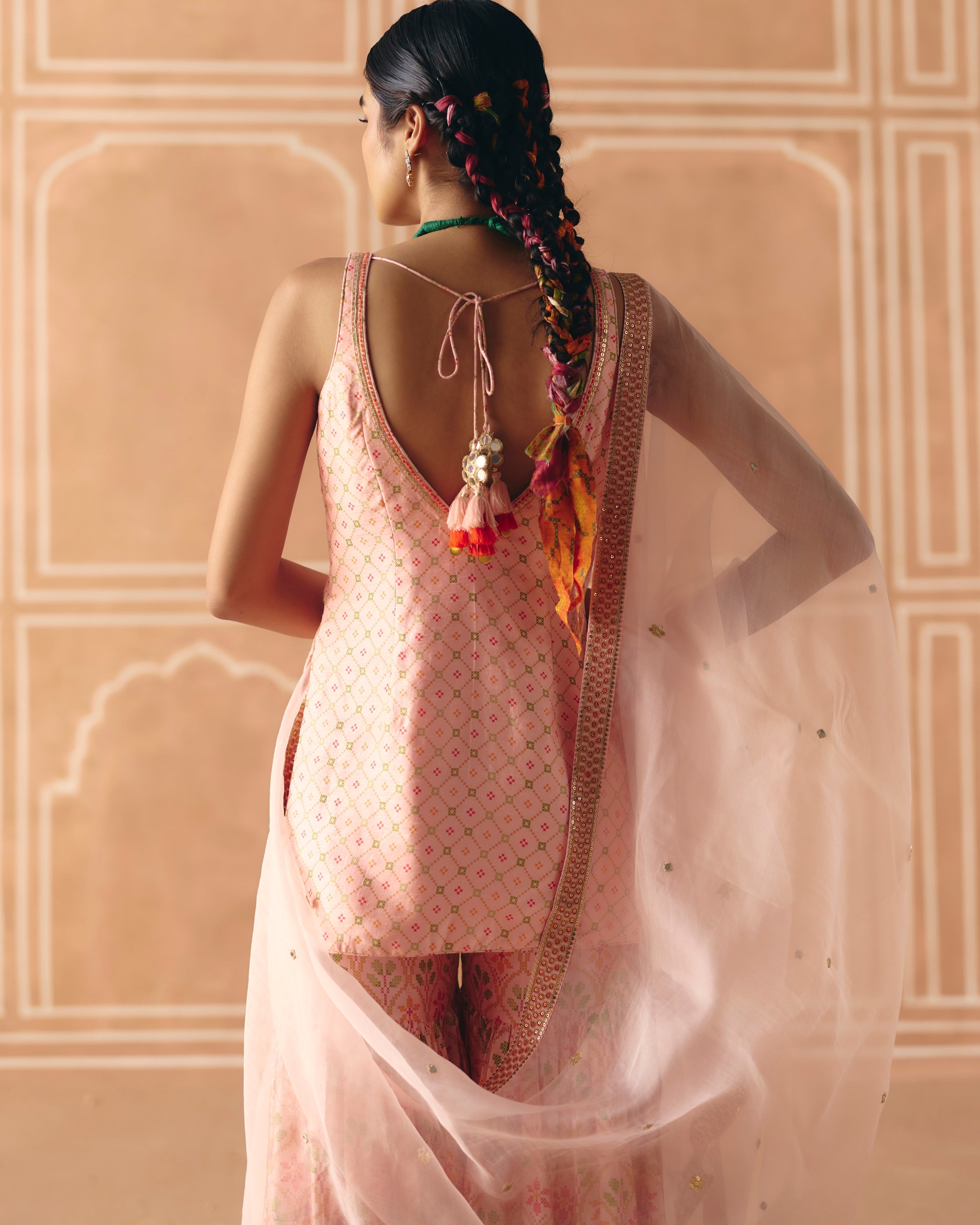 Blush Pink Sharara Set