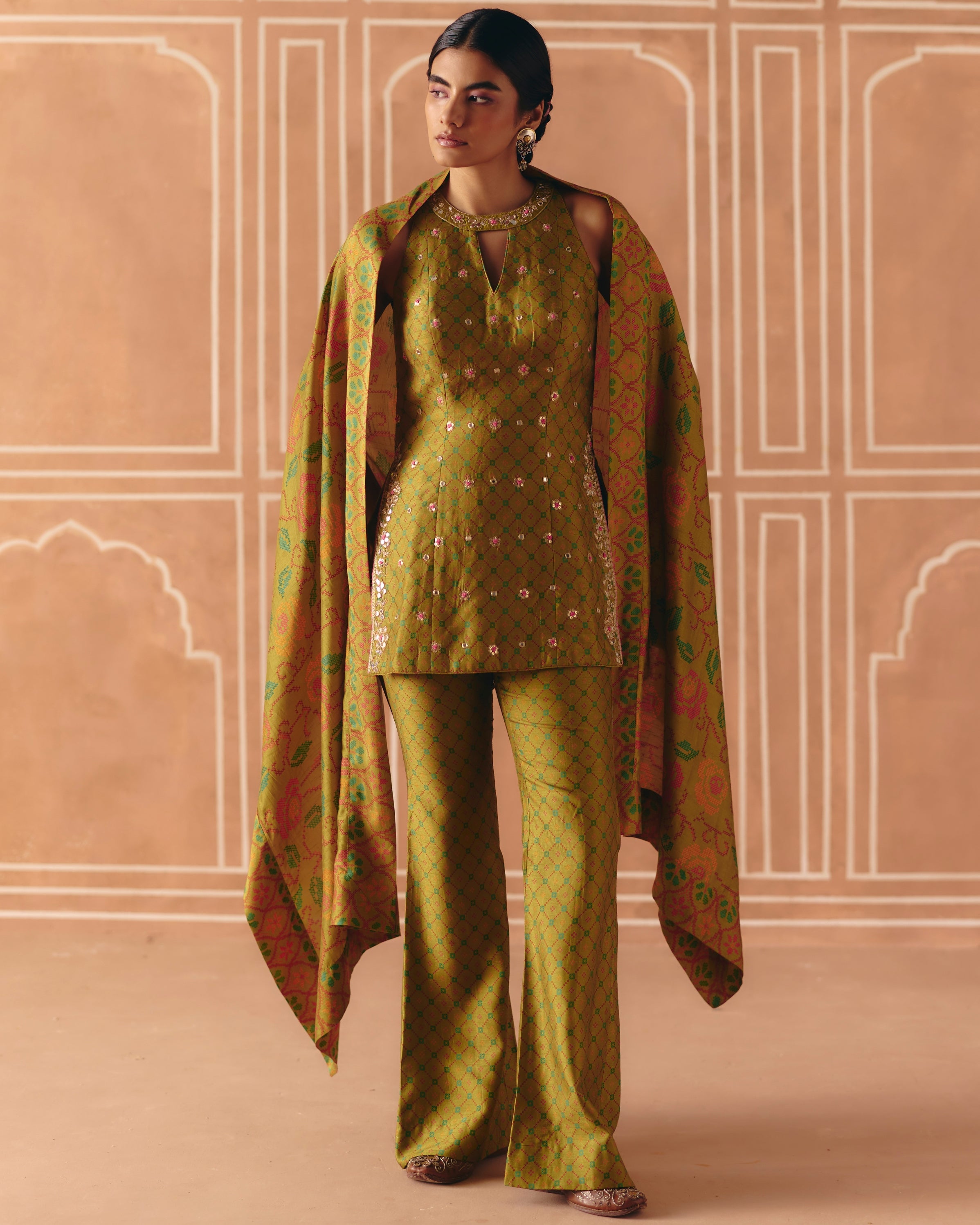 Parrot Green Tunic Set