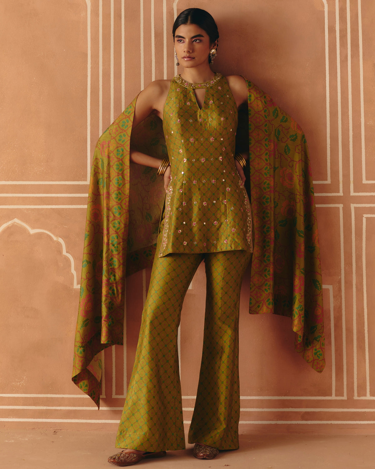 Parrot Green Tunic Set