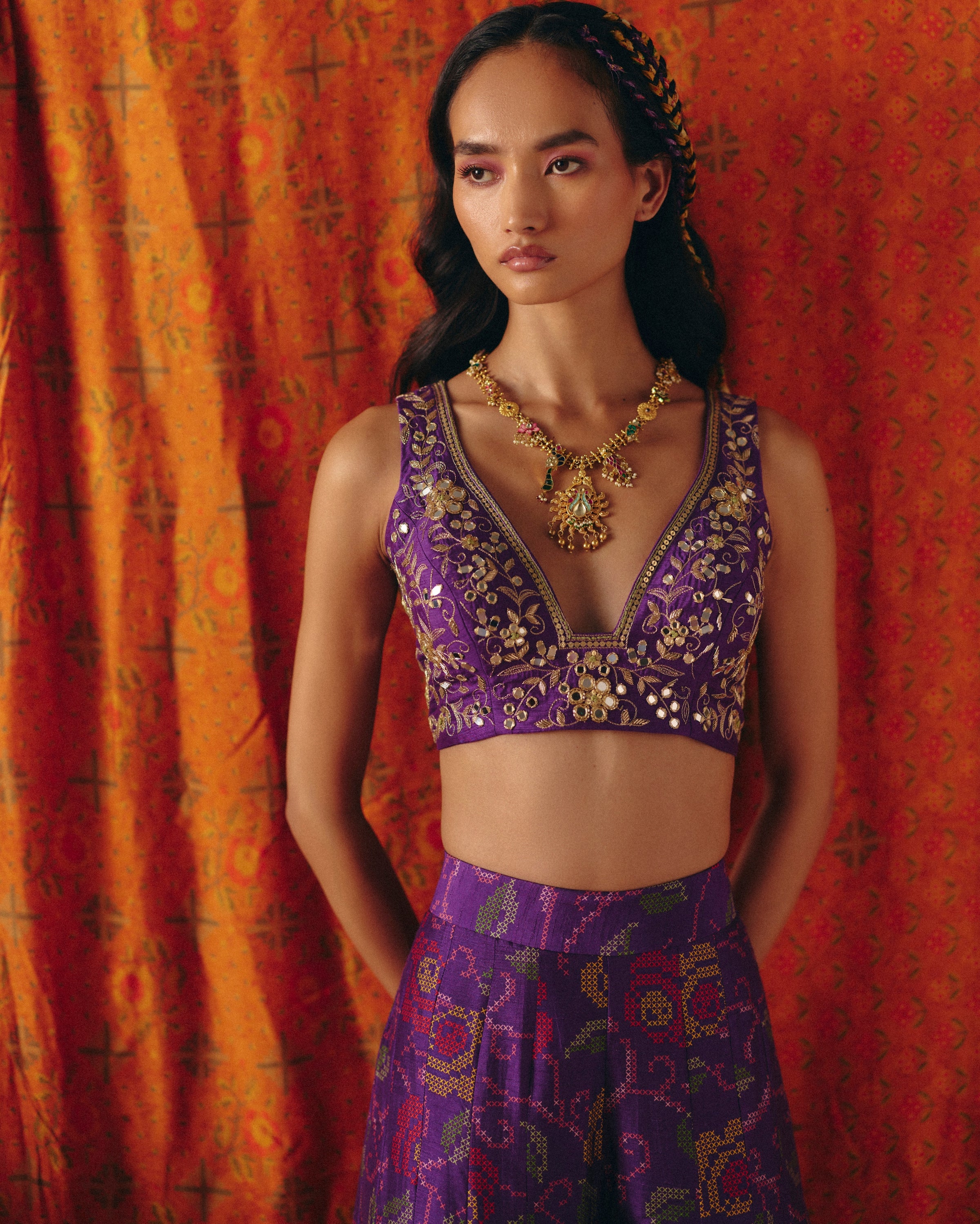 Imperial Violet Crop Top & Pants